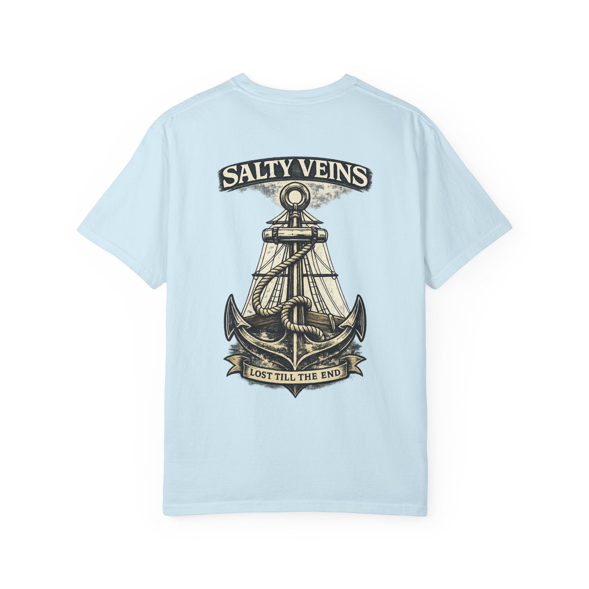 T-shirt graphique Salty Veins Anchor (Lost 'Til The End) — T-shirt col rond vintage nautique