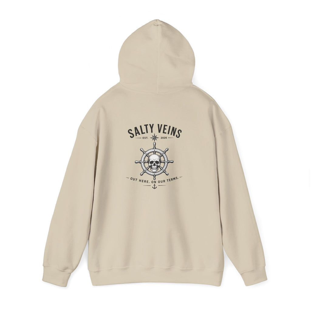 Salty Veins Nautical Skull Hoodie