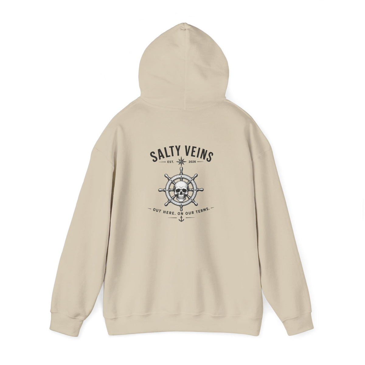 Salty Veins Nautical Skull Hoodie