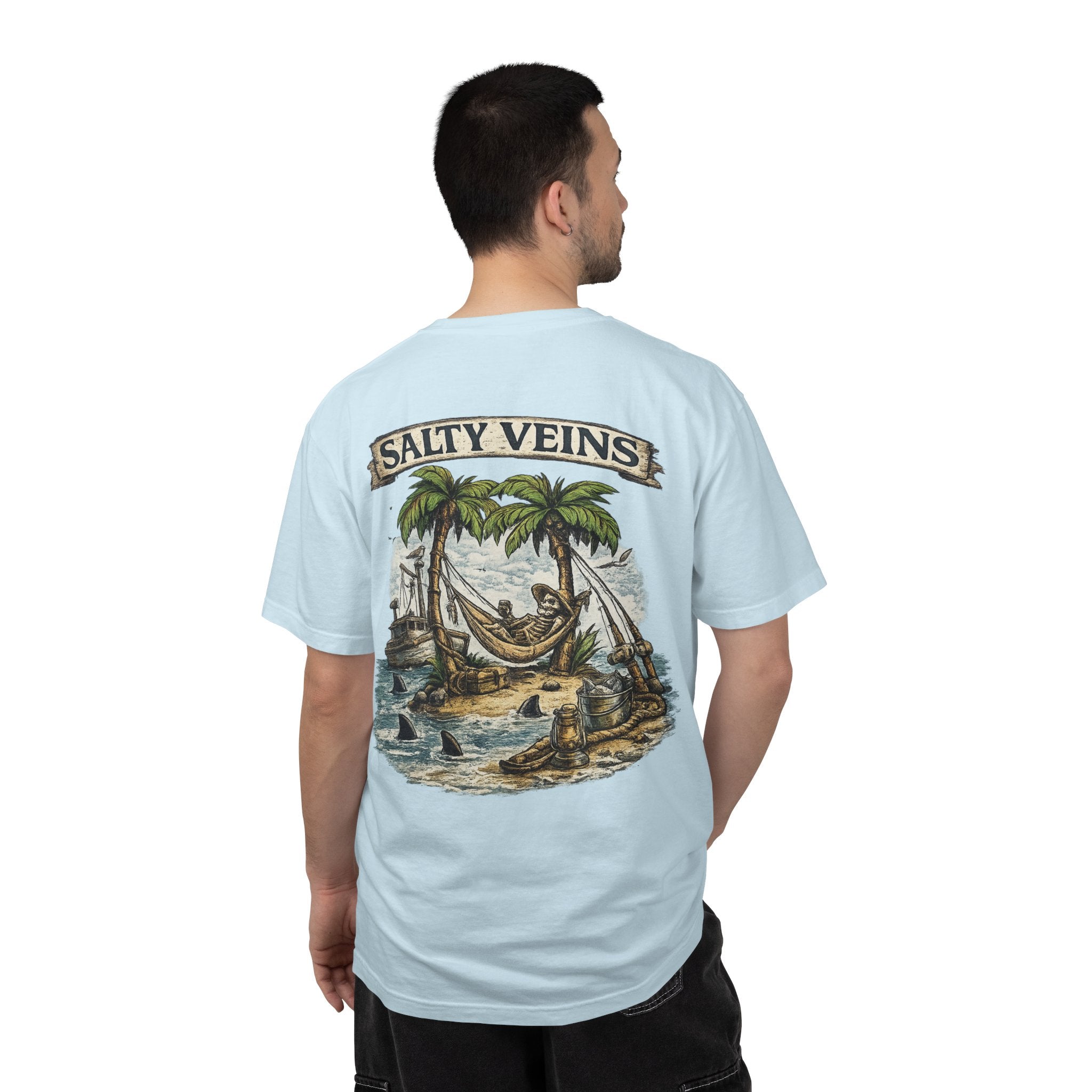 Salty Veins Beach Scene Tee