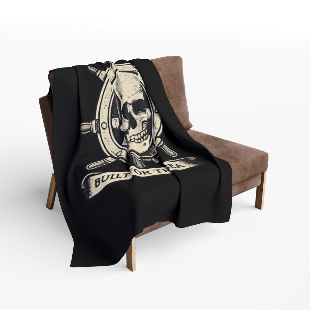 Salty Veins Arctic Fleece Blanket — Nautical Skull Fleece Blanket