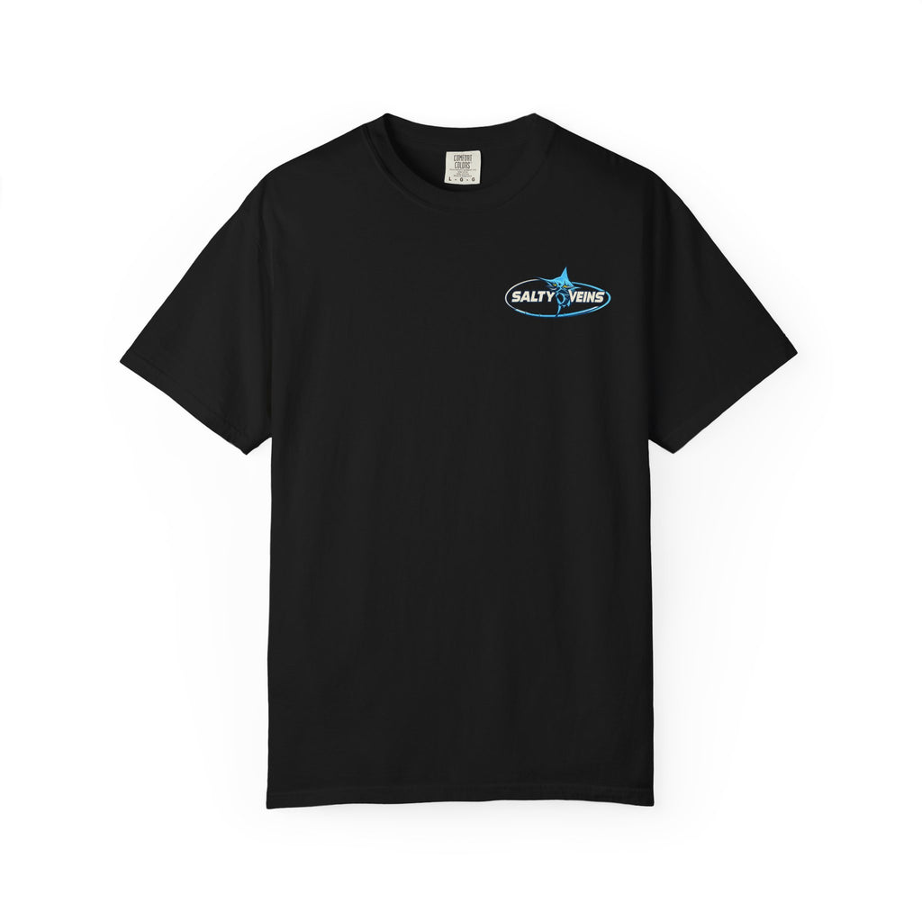 Salty Veins Shut Up and Reel Marlin Tee