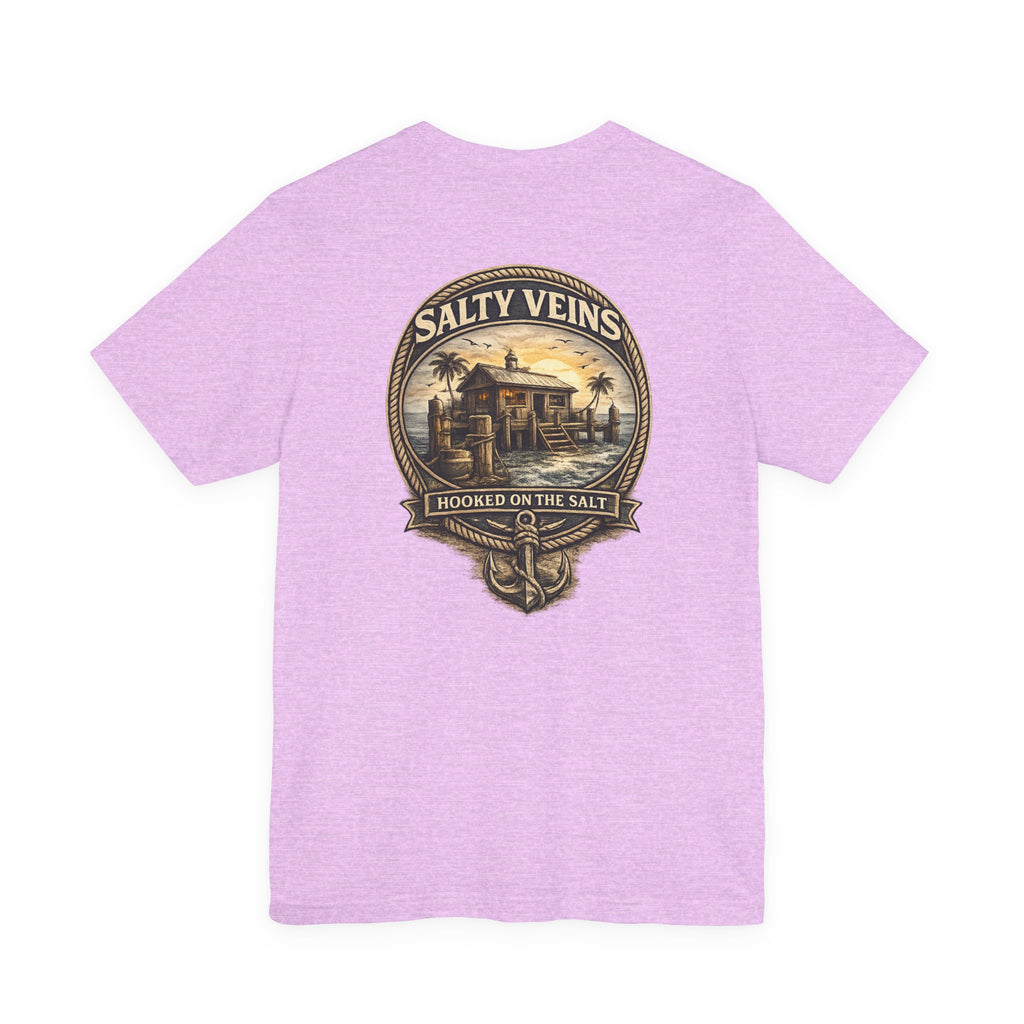 Salty Veins Hooked on the Salt Beach House Tee