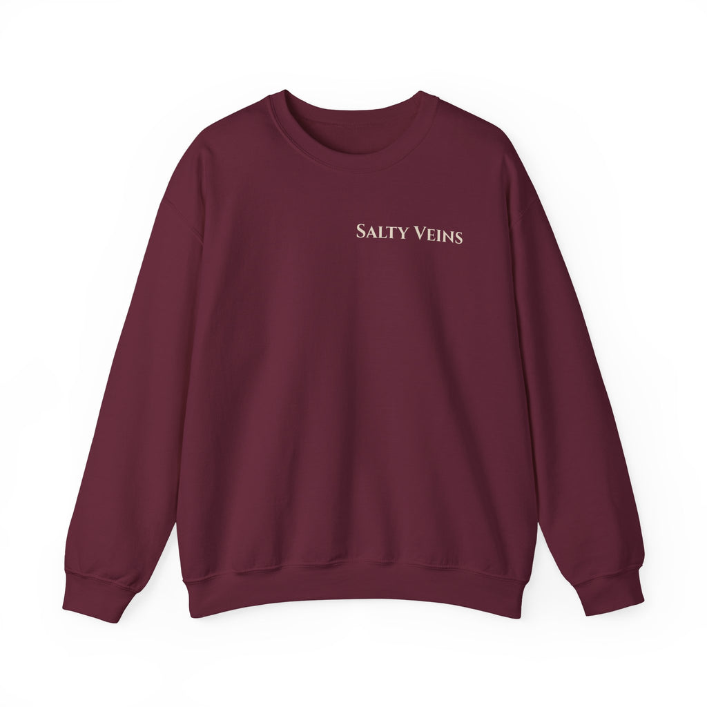 Salty Veins Nautical Skull Crewneck Sweatshirt — 'Built for the Sea'