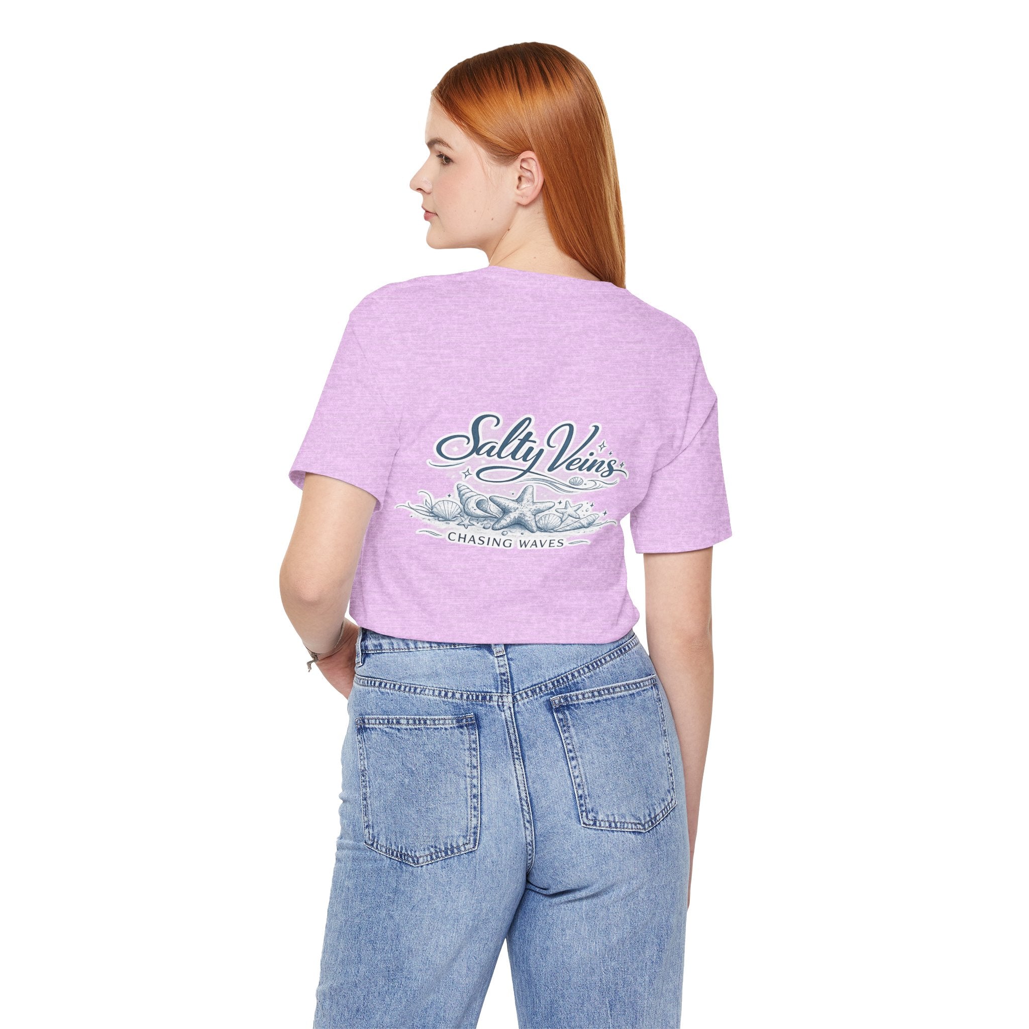 Salty Veins Beach Tee — Surf Graphic Short Sleeve Tee