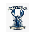 Salty Veins Lobster Poster — "Built for the Sea" Matte Vertical Art Print