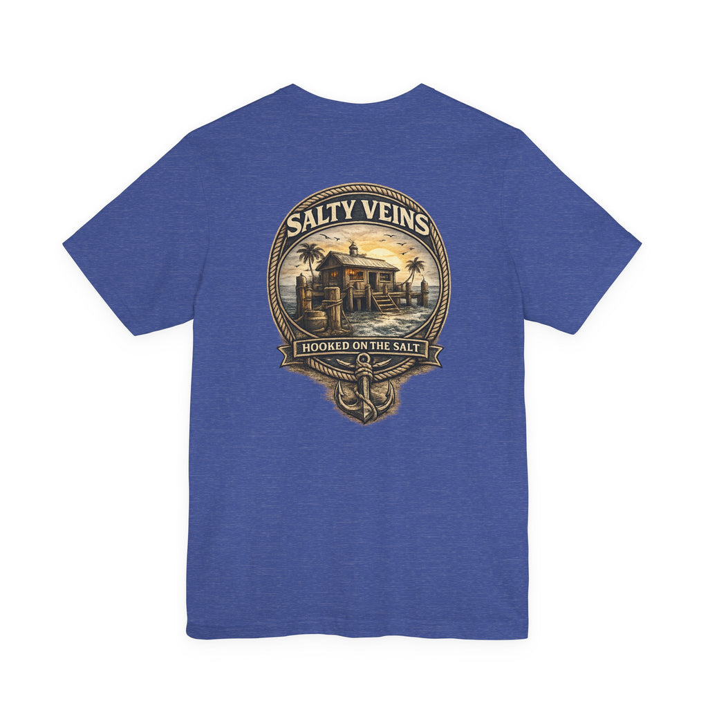 Salty Veins Hooked on the Salt Beach House Tee