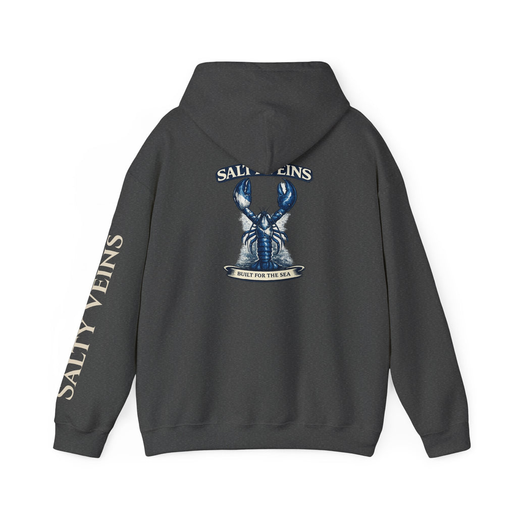 Salty Veins Lobster Crest Hoodie — Salty Veins Nautical Pullover