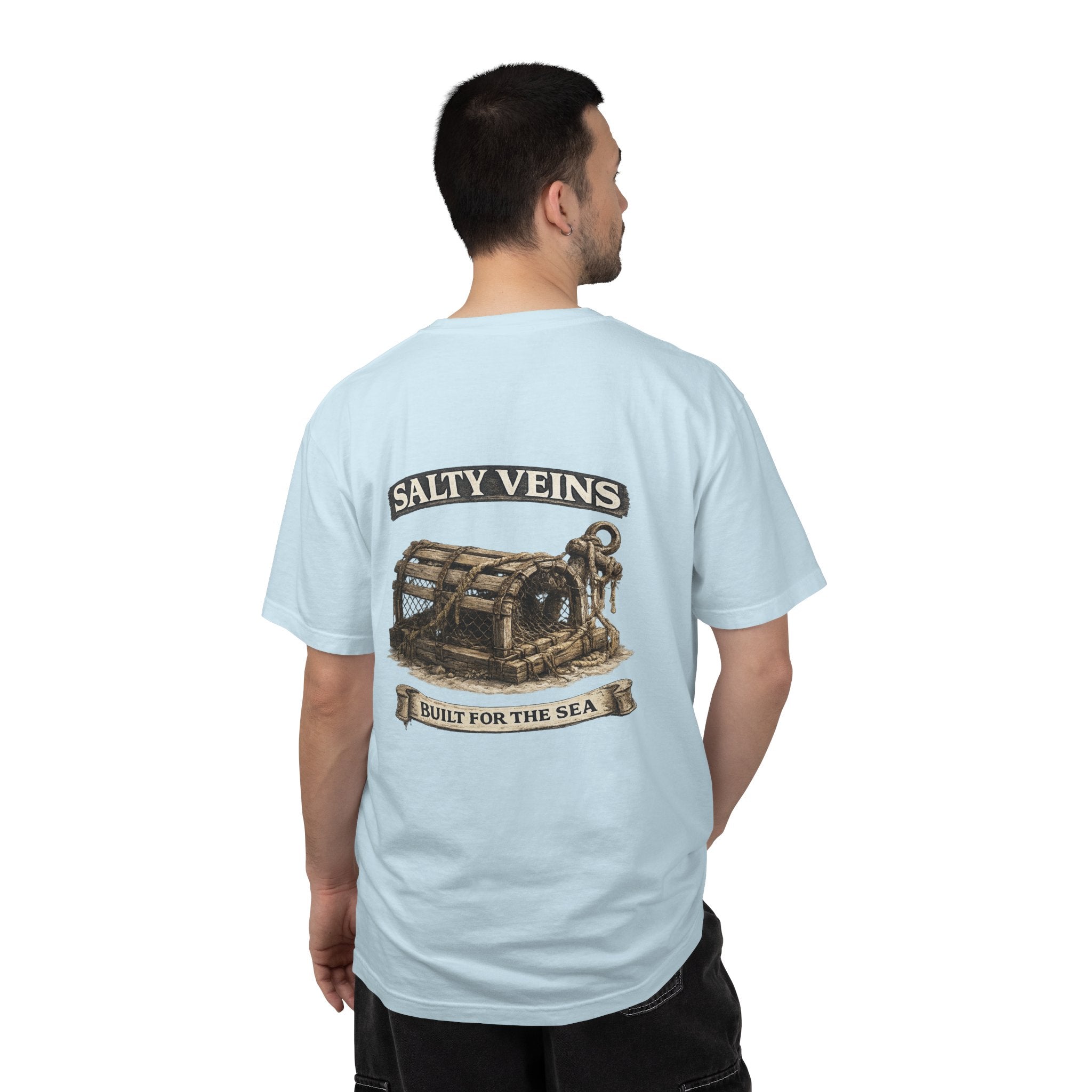 T-shirt Salty Veins Wooden Trap – T-shirt à motif de coffre de mer