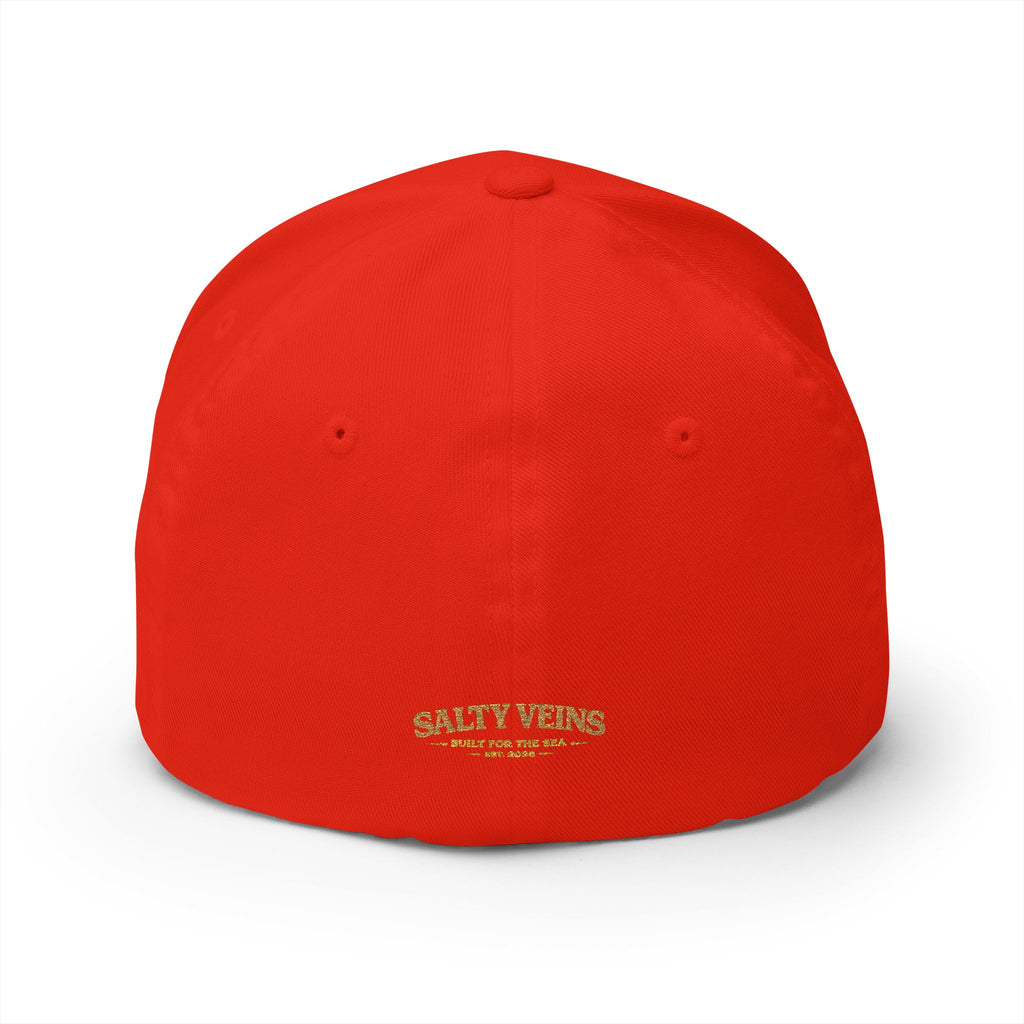 Casquette brodée Salty Veins — Chapeau fermé Beach Life