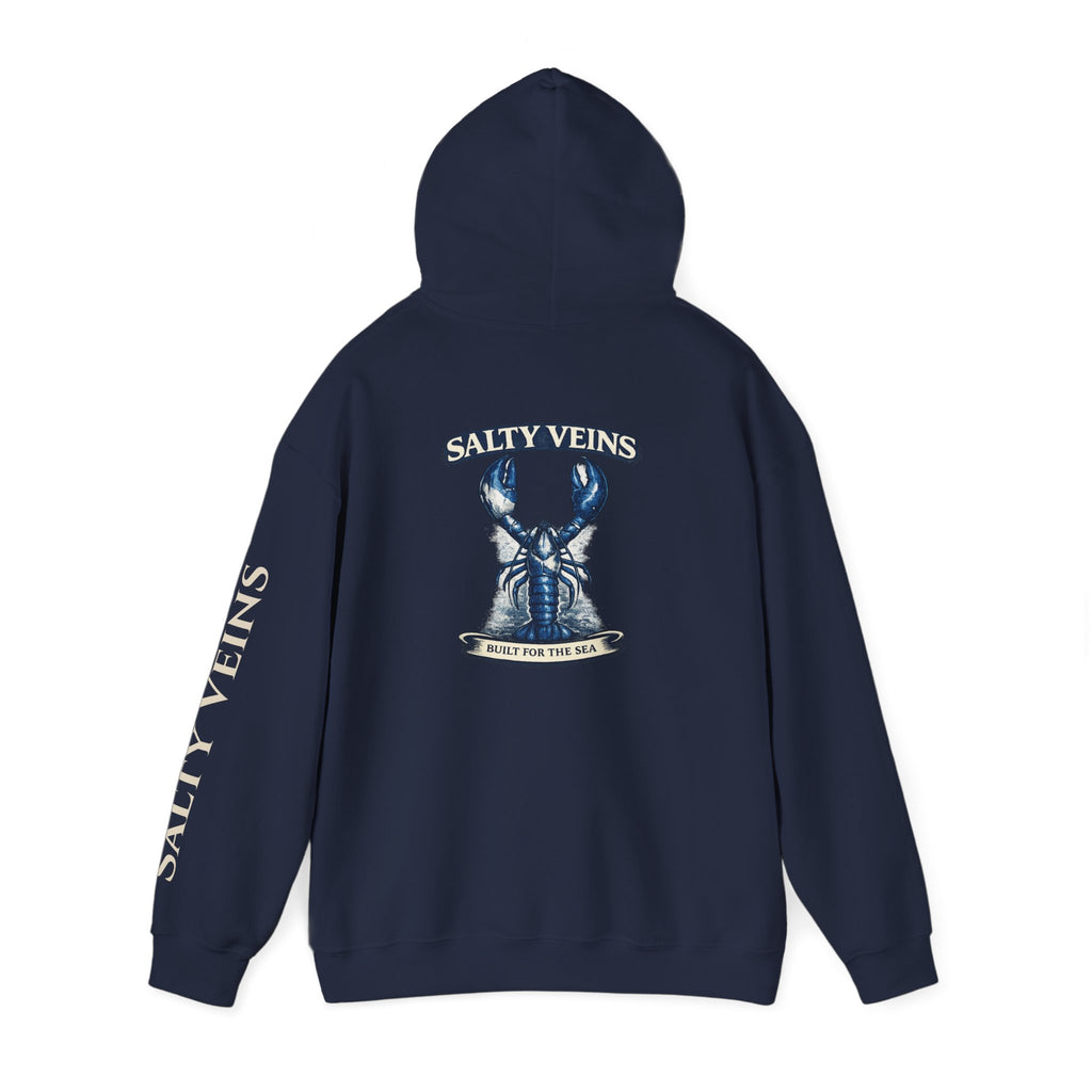 Salty Veins Lobster Crest Hoodie — Salty Veins Nautical Pullover