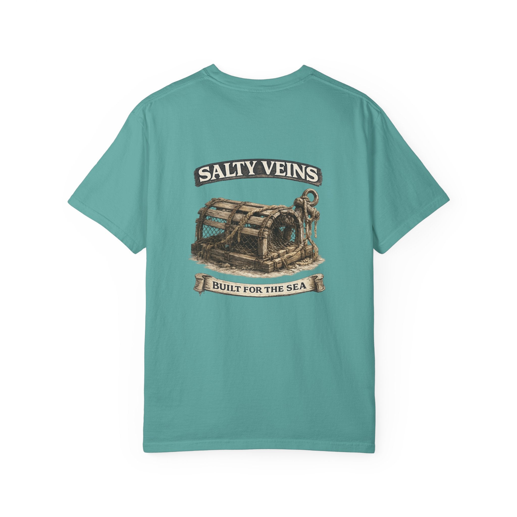 T-shirt Salty Veins Wooden Trap – T-shirt à motif de coffre de mer