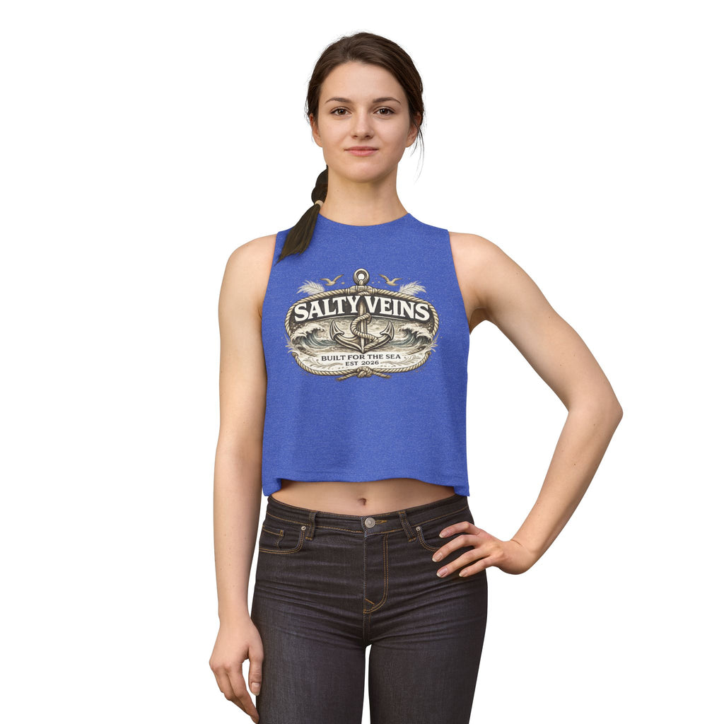 Salty Veins Crop Top — Nautical Women's Sea-Inspired Tank