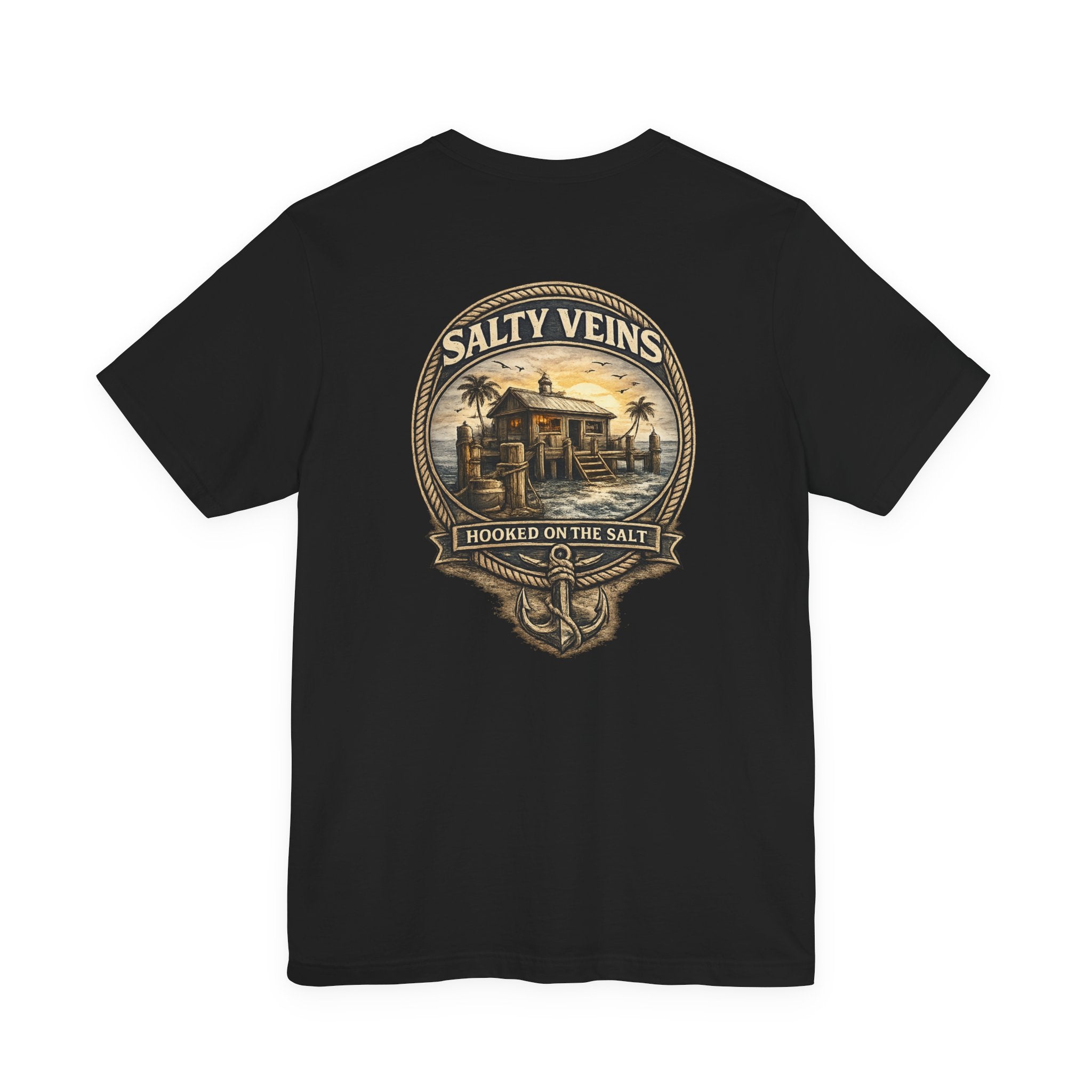 Salty Veins Hooked on the Salt Beach House Tee