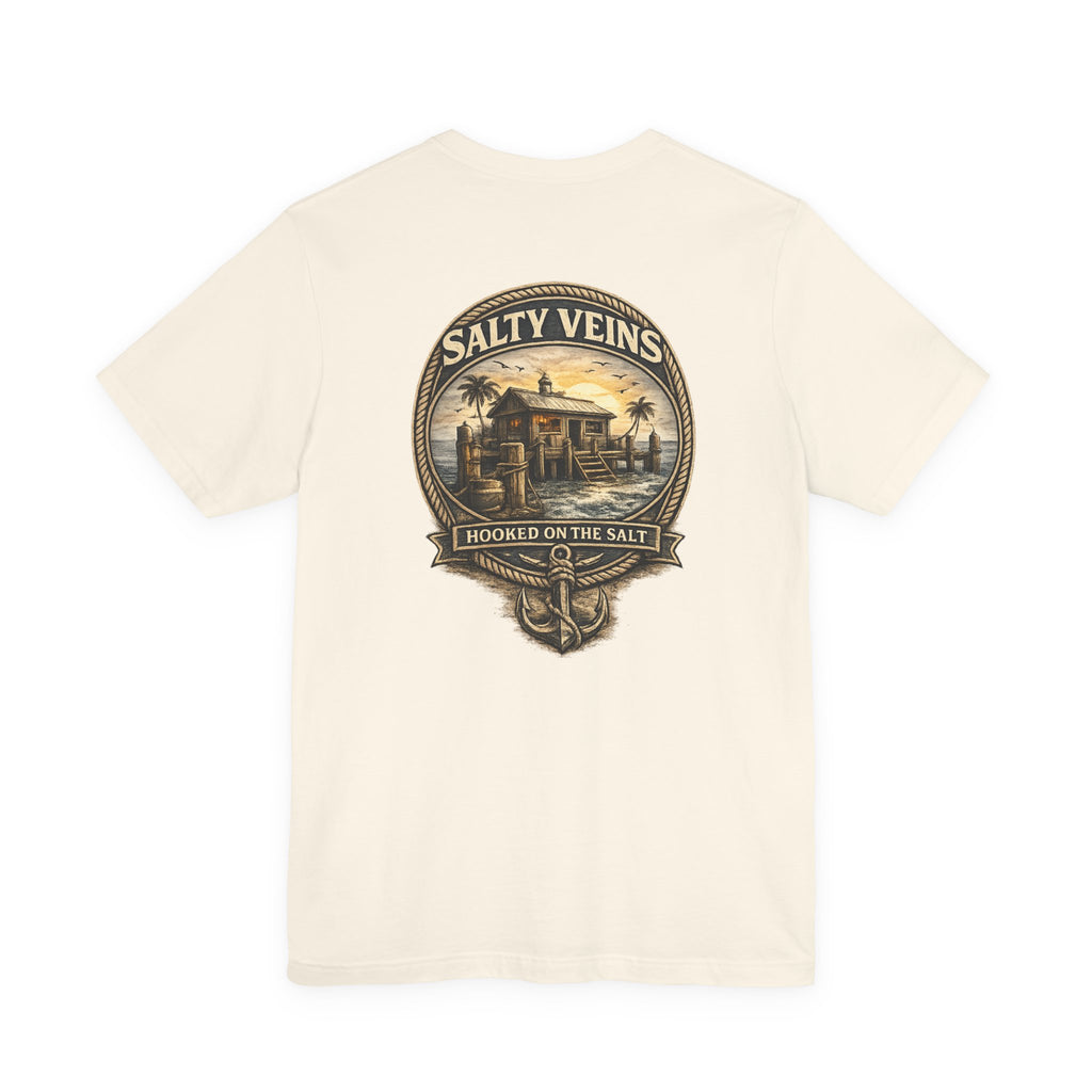 Salty Veins Hooked on the Salt Beach House Tee