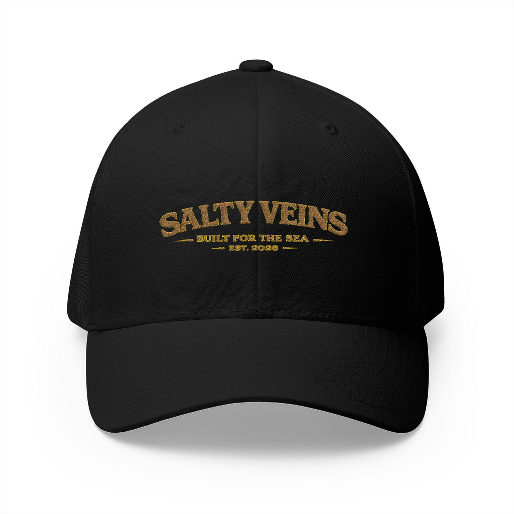 Casquette brodée Salty Veins — Chapeau fermé Beach Life