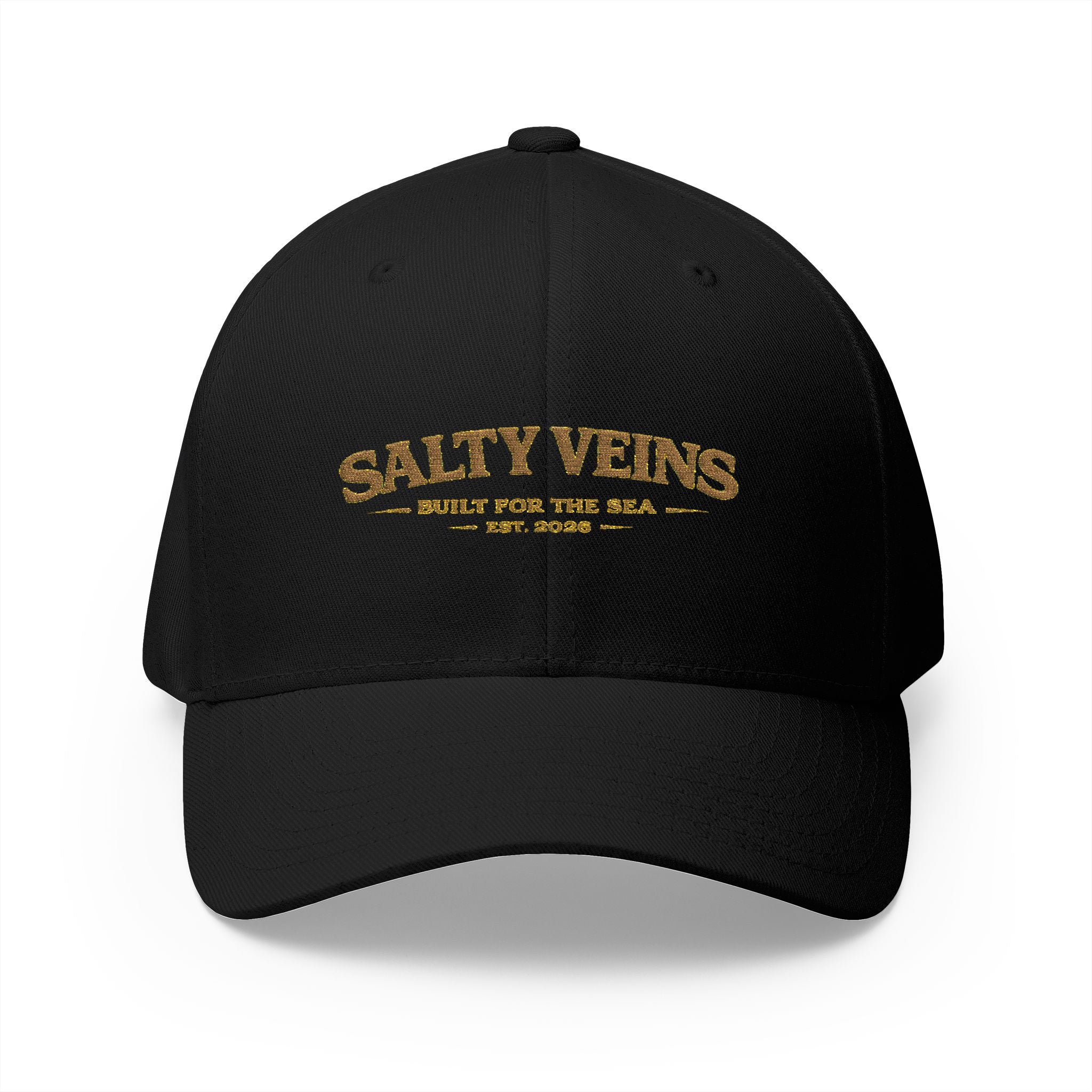 Salty Veins Embroidered Closed-Back Hat