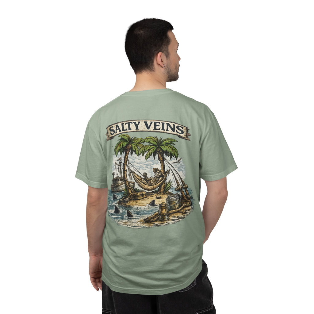 Salty Veins Beach Scene Tee