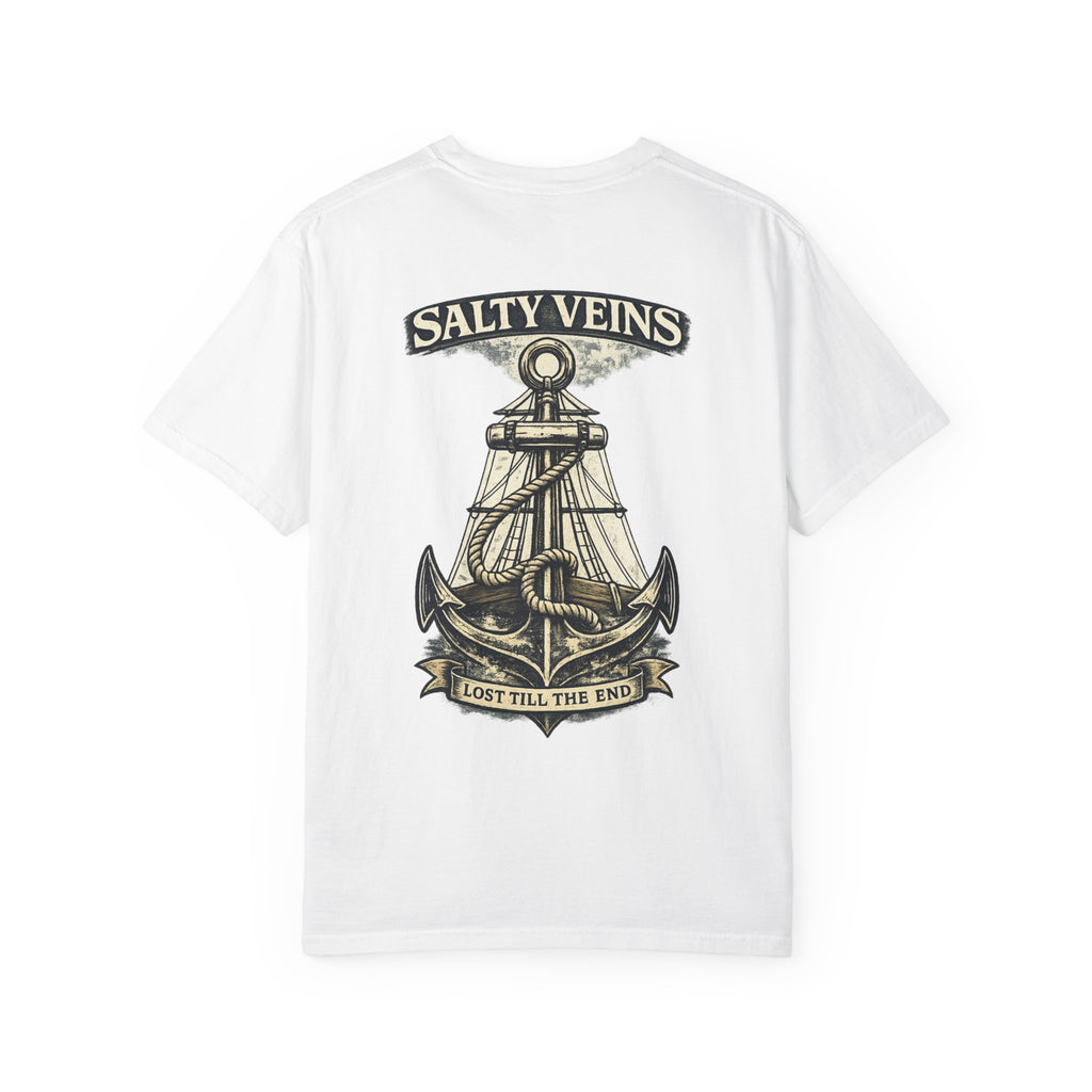 T-shirt graphique Salty Veins Anchor (Lost 'Til The End) — T-shirt col rond vintage nautique