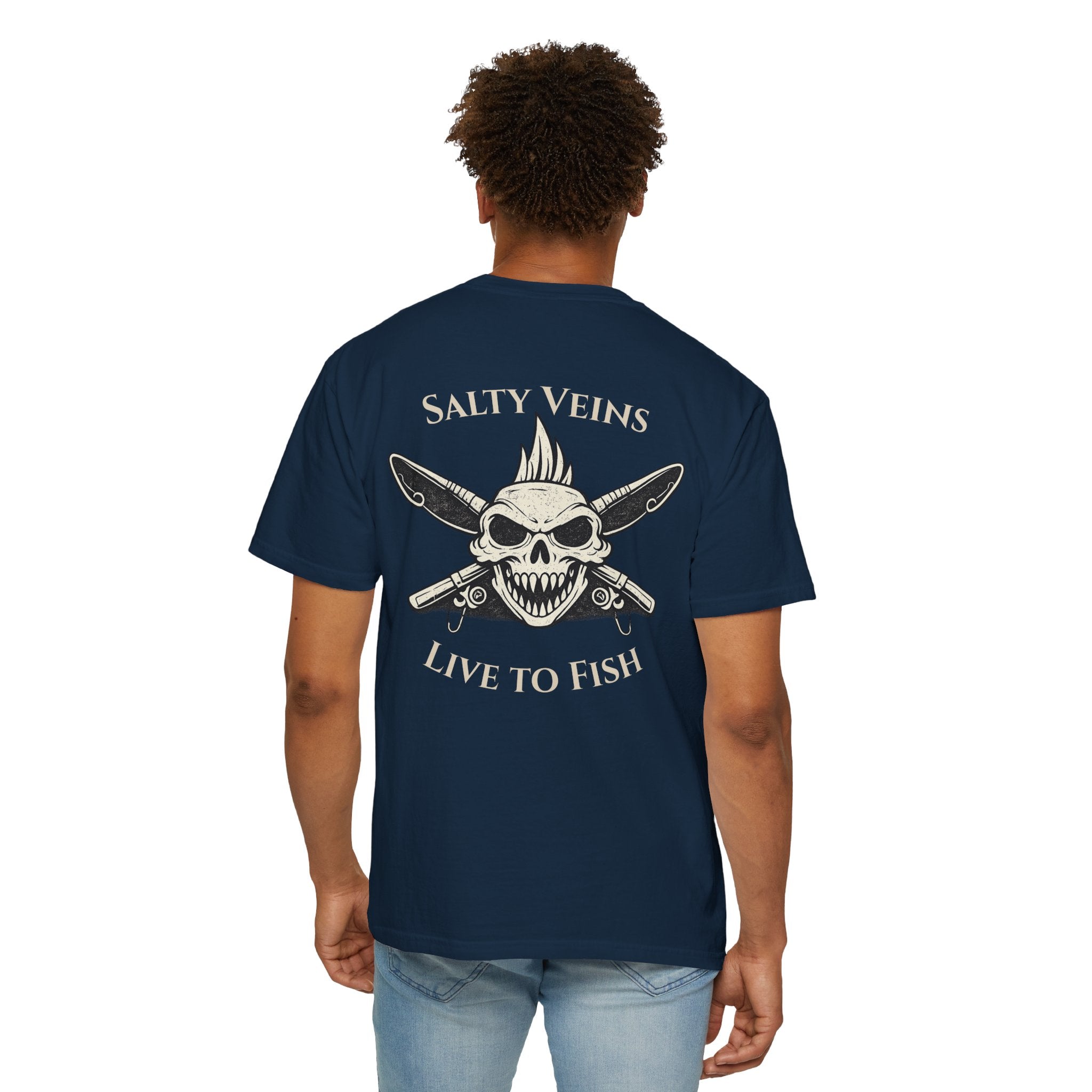 Salty Veins – Le t-shirt "Vis pour la pêche"