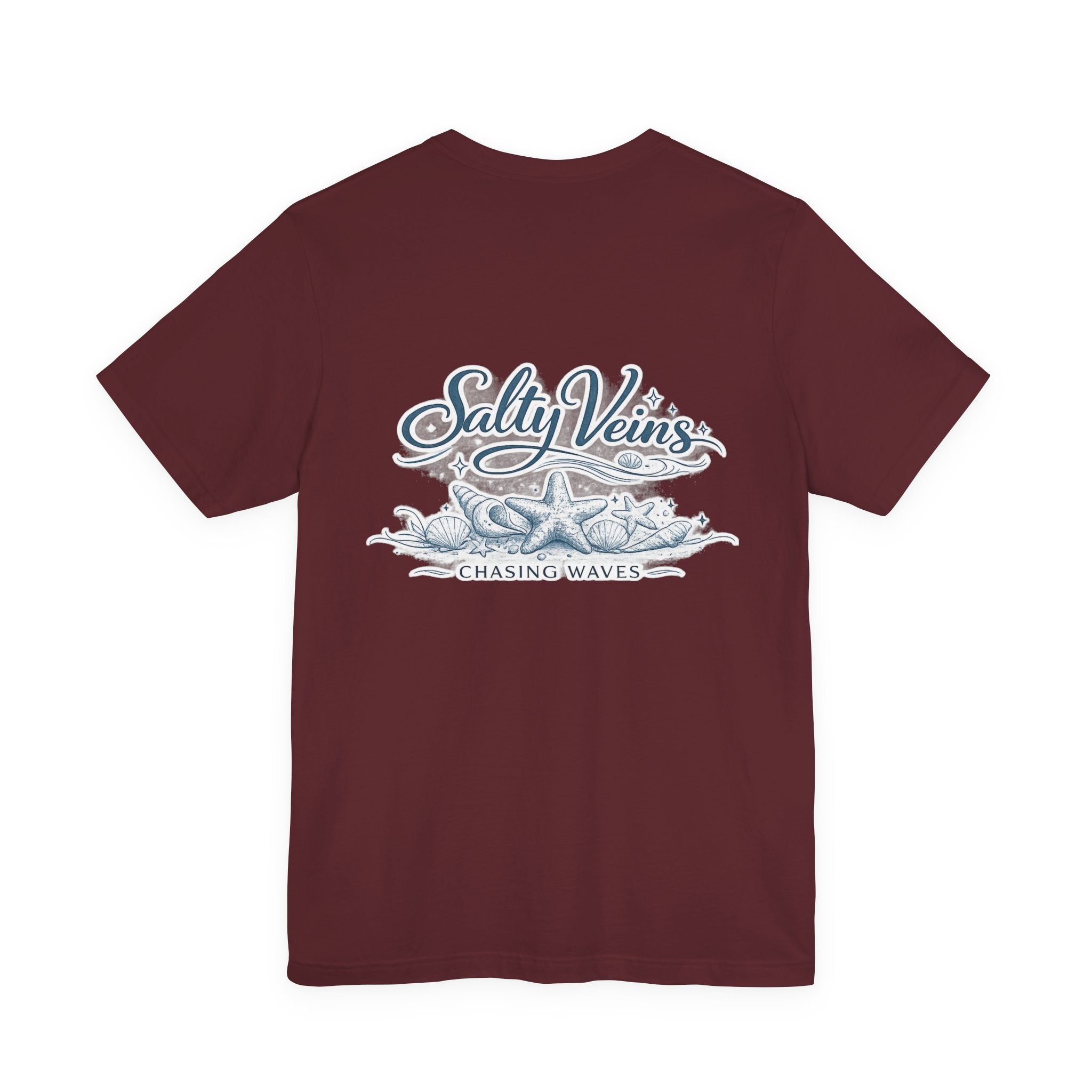Salty Veins Beach Tee — Surf Graphic Short Sleeve Tee