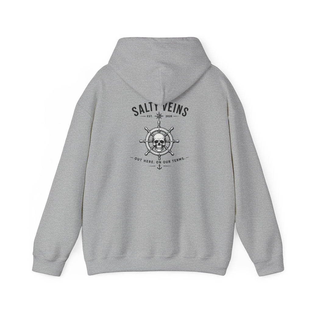Salty Veins Nautical Skull Hoodie