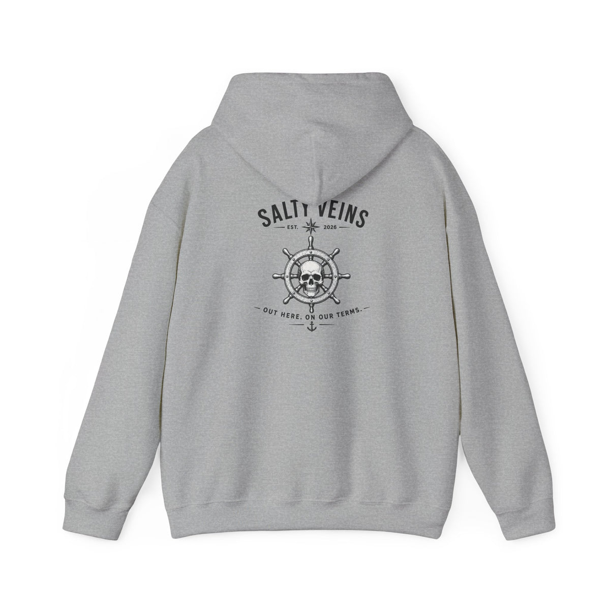 Salty Veins Nautical Skull Hoodie