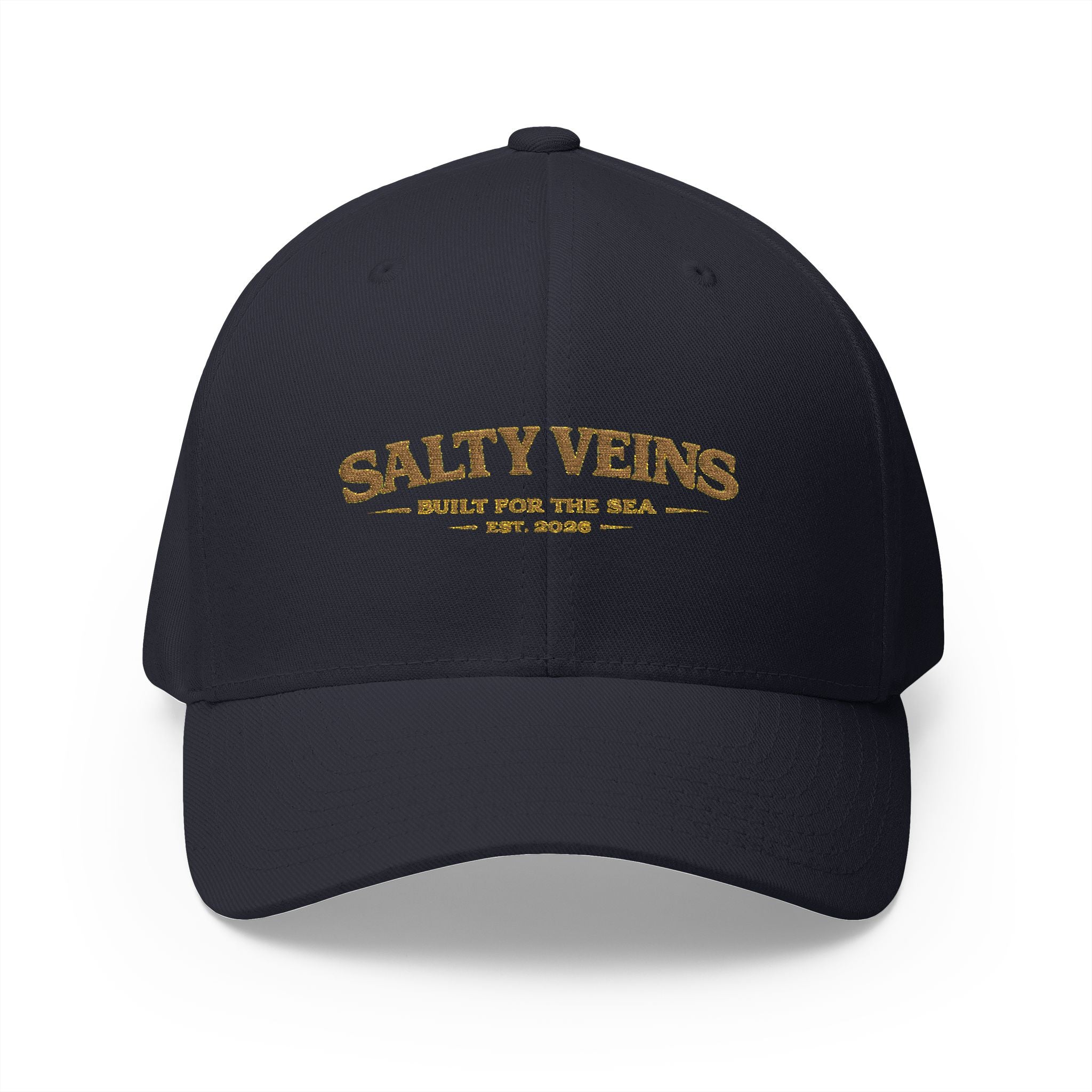 Salty Veins Embroidered Closed-Back Hat