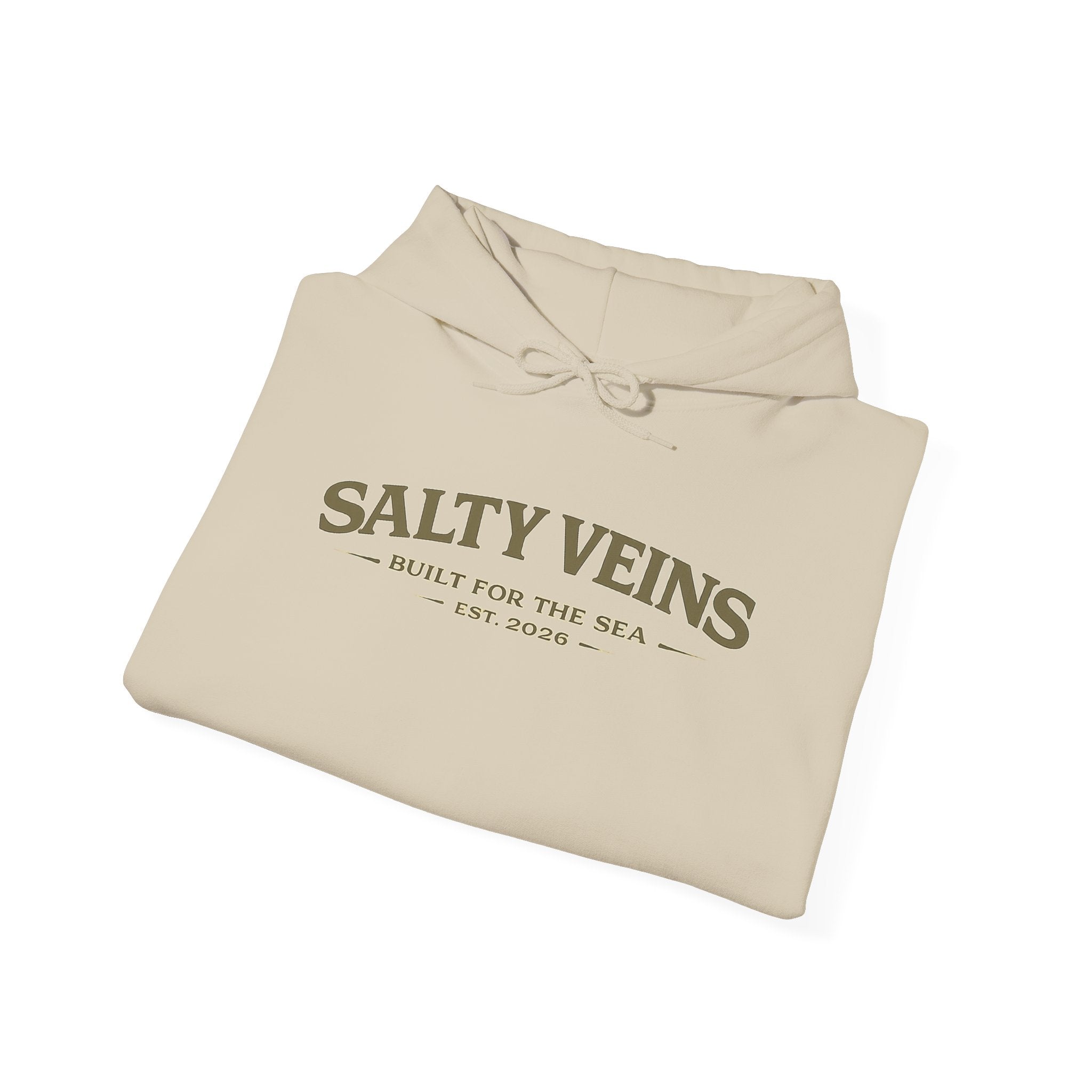 Sweat à capuche Salty Veins – Conçu pour la mer – Pull ras-du-cou Coastal