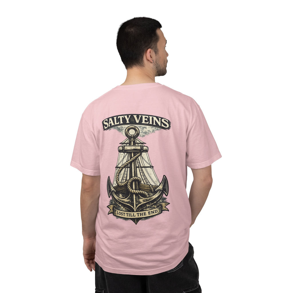 T-shirt graphique Salty Veins Anchor (Lost 'Til The End) — T-shirt col rond vintage nautique