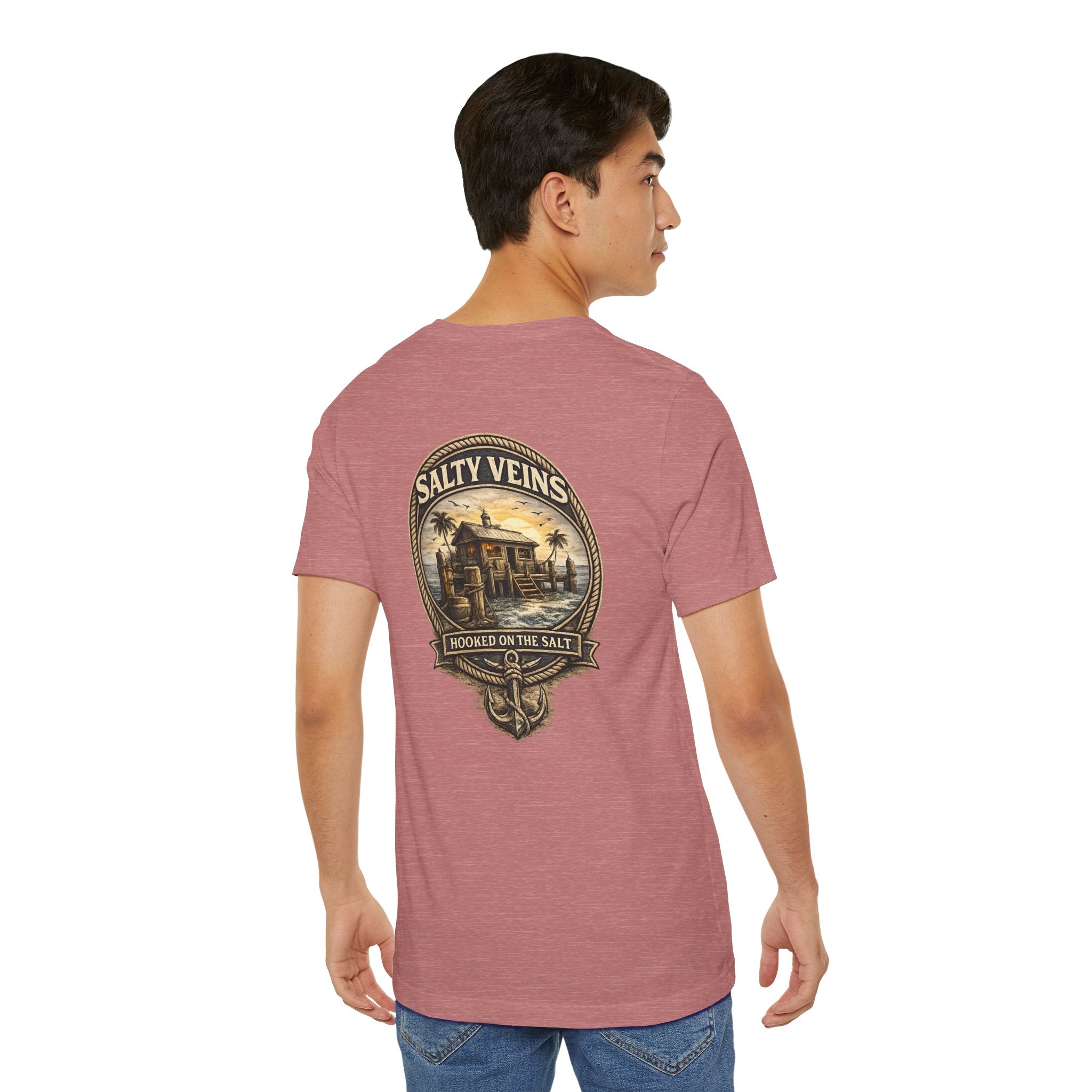 Salty Veins Hooked on the Salt Beach House Tee