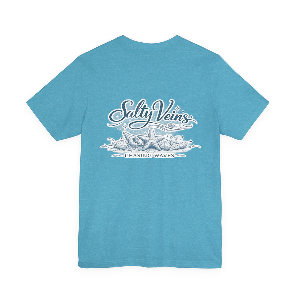 Salty Veins Beach Tee — Surf Graphic Short Sleeve Tee