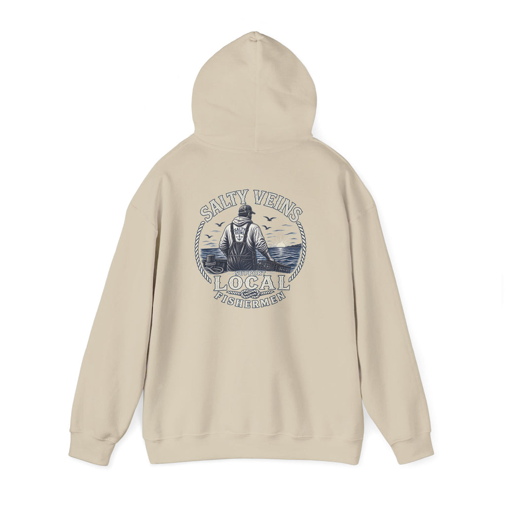 Salty Veins Support Local Fishermen Hoodie