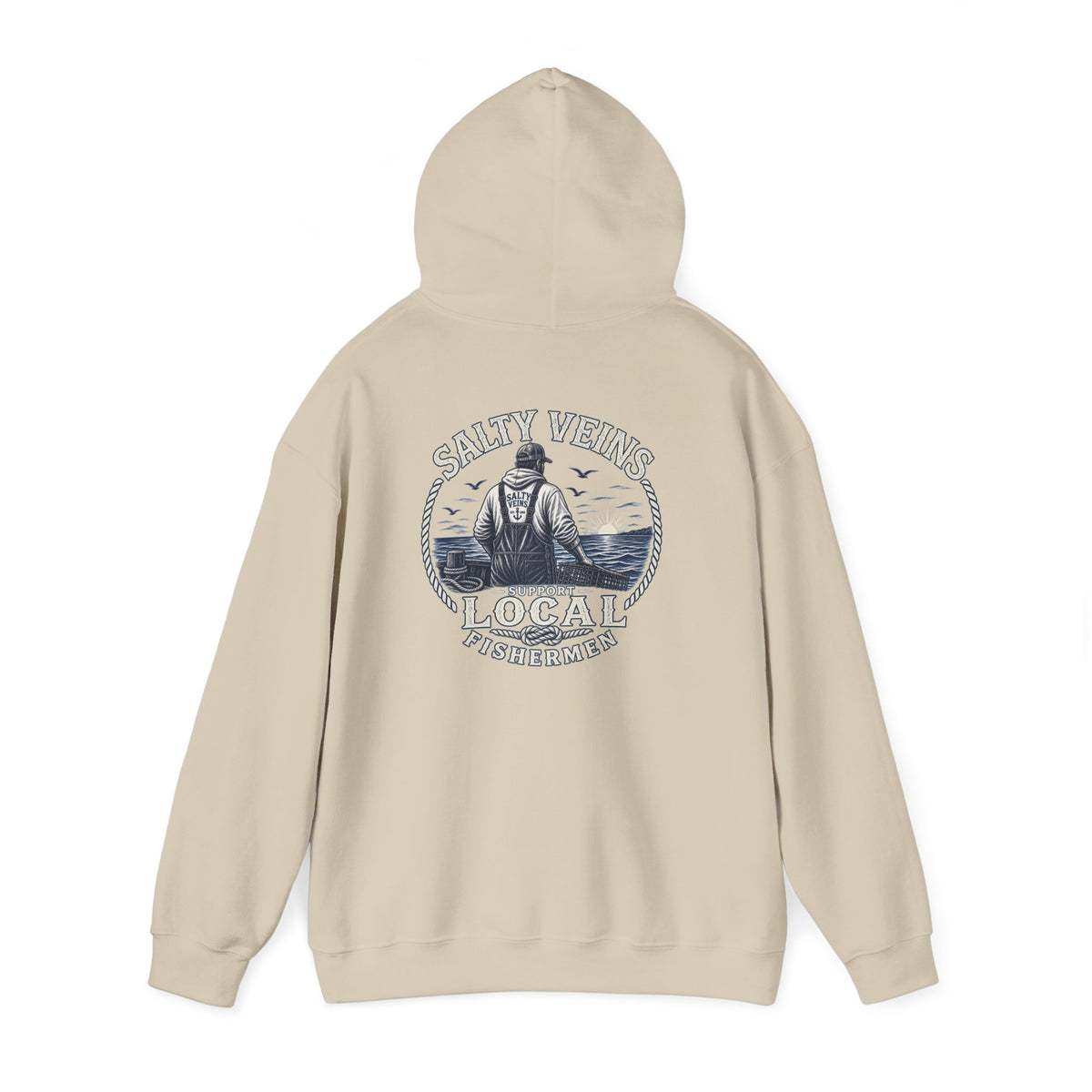 Salty Veins Support Local Fishermen Hoodie