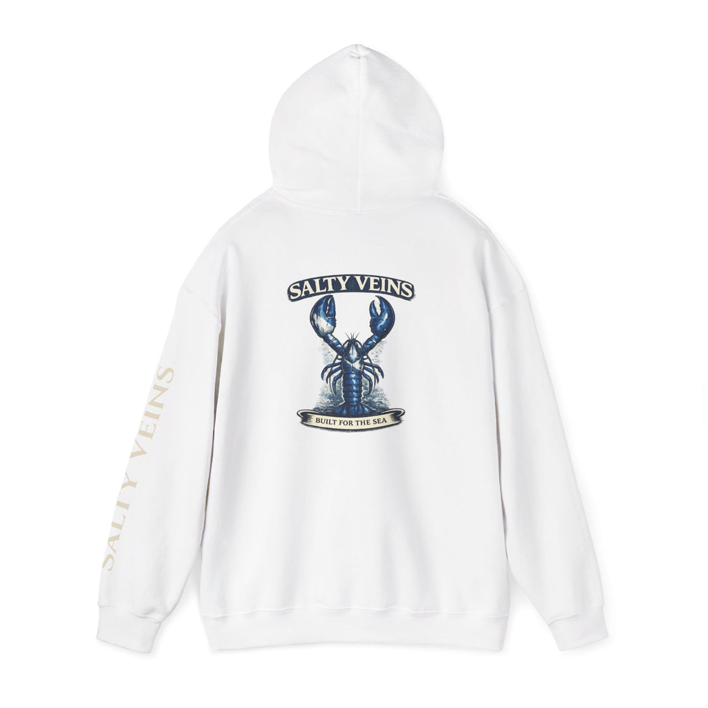 Salty Veins Lobster Crest Hoodie — Salty Veins Nautical Pullover