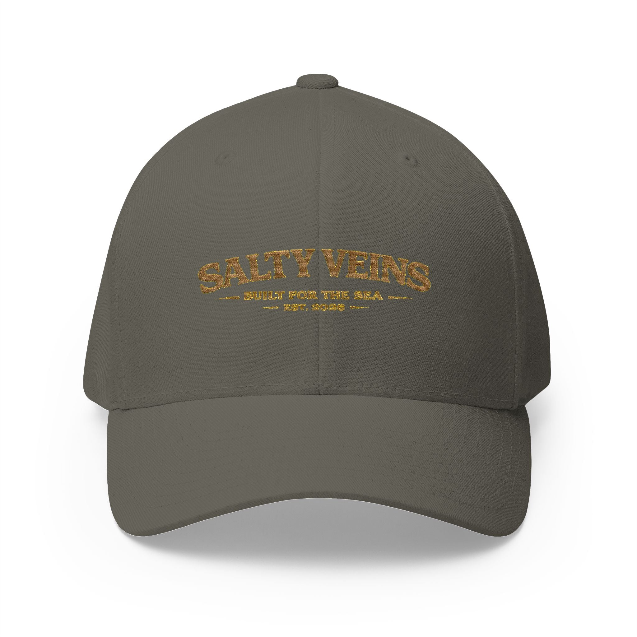 Salty Veins Embroidered Closed-Back Hat