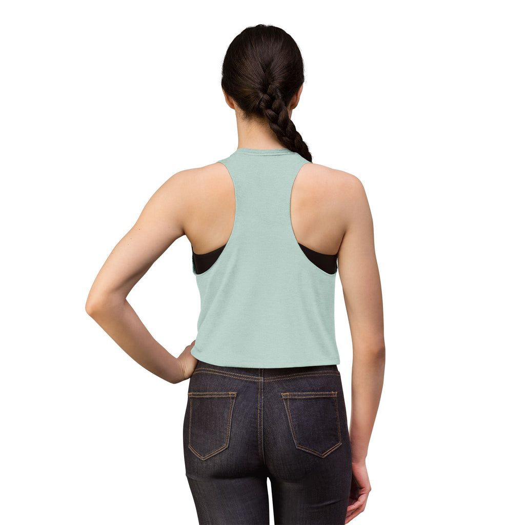 Salty Veins Haut court pour femme — Débardeur blanc sans manches, minimal et estival
