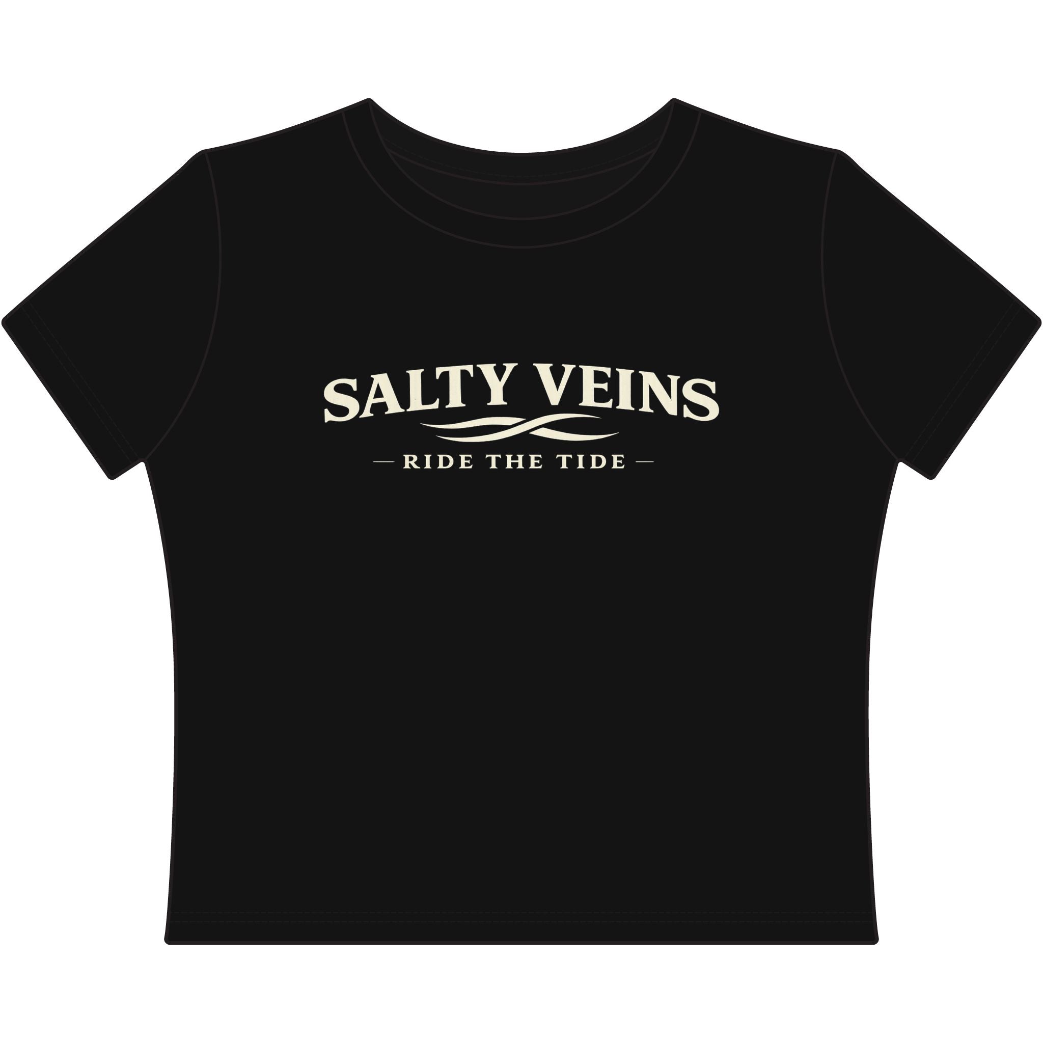 Salty Veins Women's Cropped Logo Tee