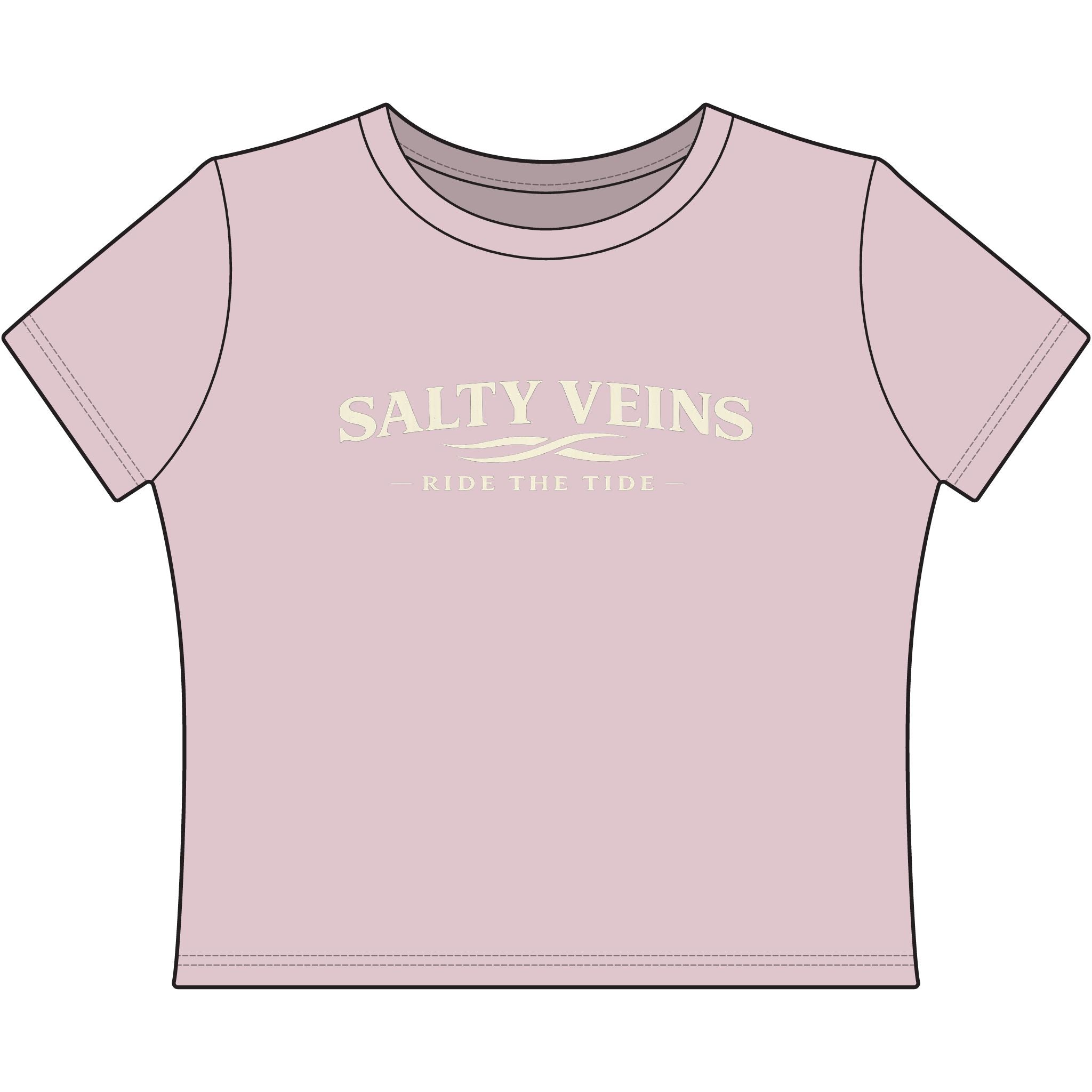 Salty Veins Women's Cropped Logo Tee