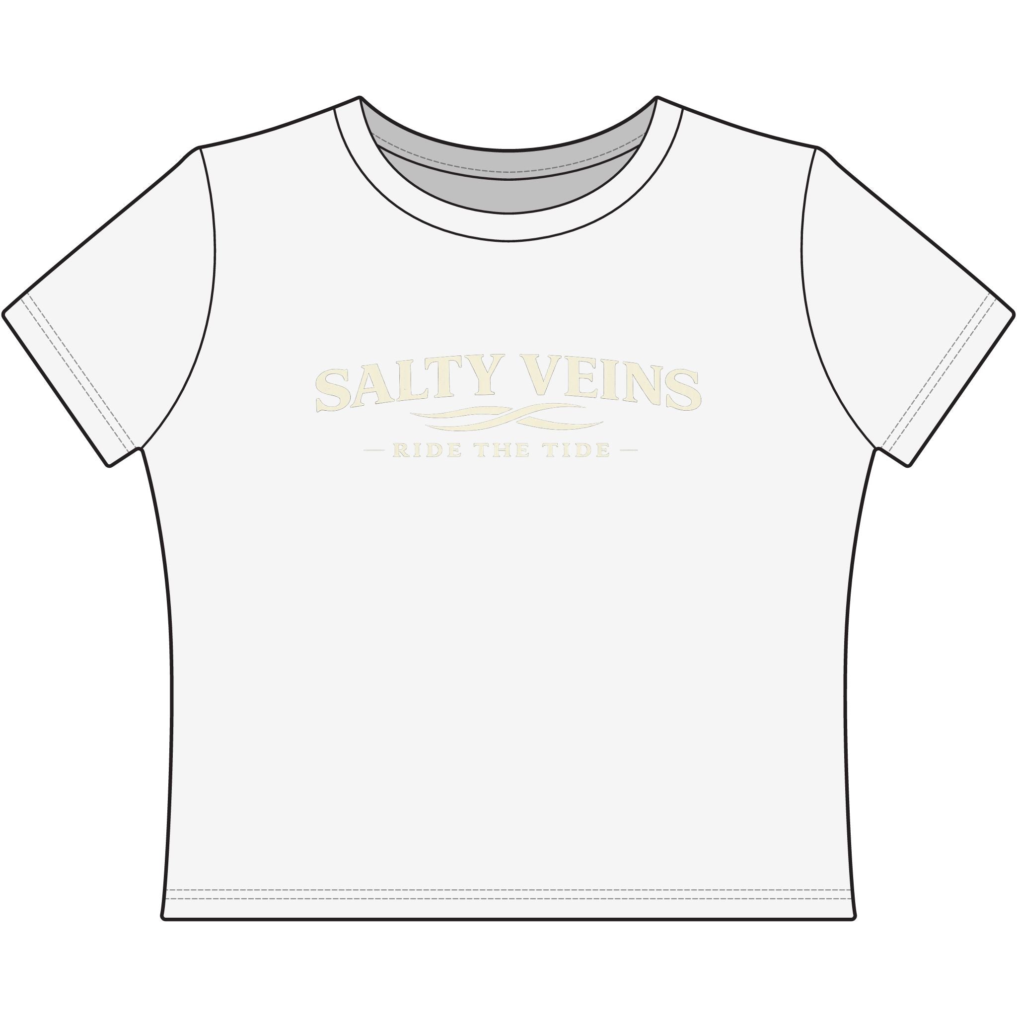 Salty Veins Women's Cropped Logo Tee