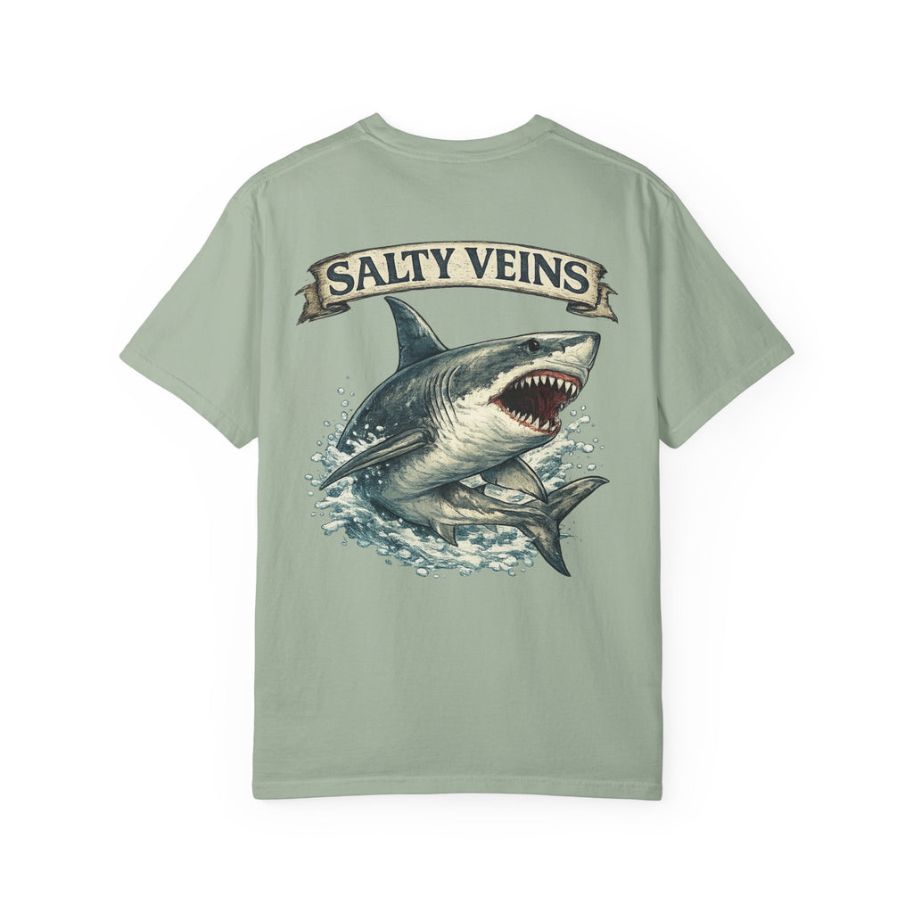 Salty Veins Great White Shark Tee