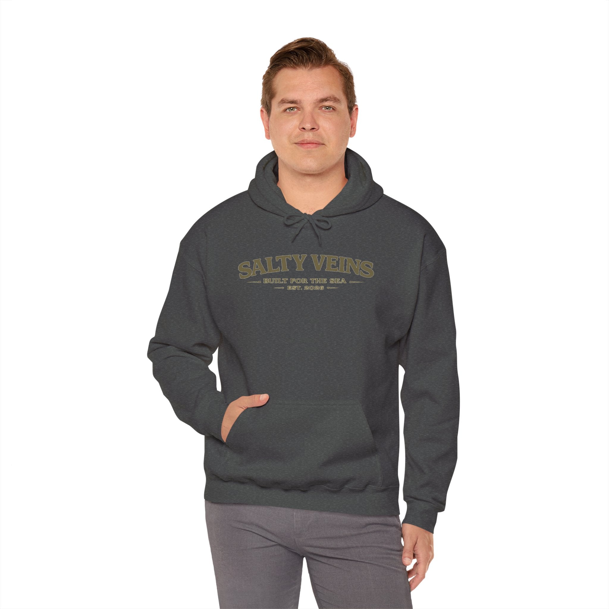 Sweat à capuche Salty Veins – Conçu pour la mer – Pull ras-du-cou Coastal
