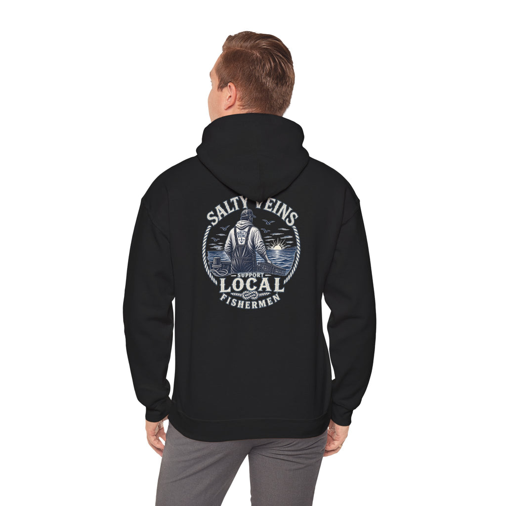 Salty Veins Support Local Fishermen Hoodie