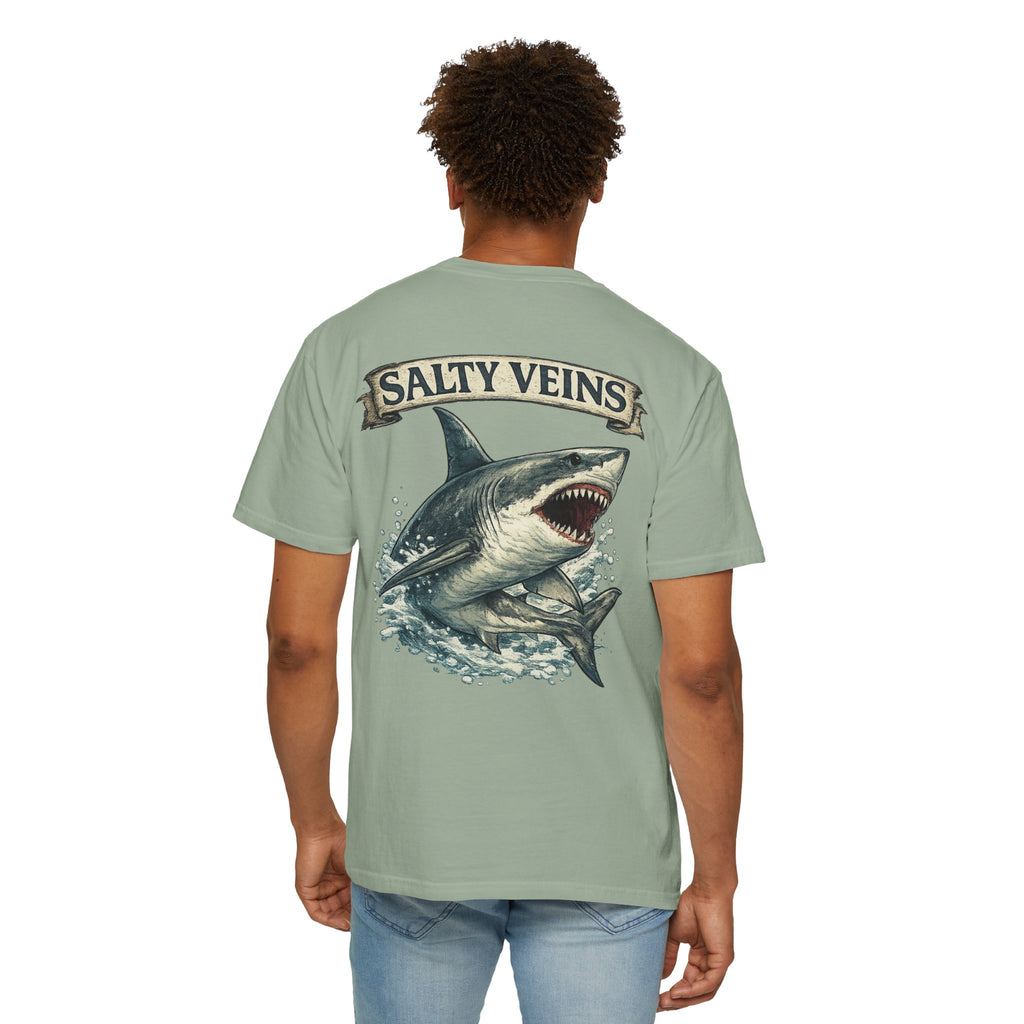 Salty Veins Great White Shark Tee