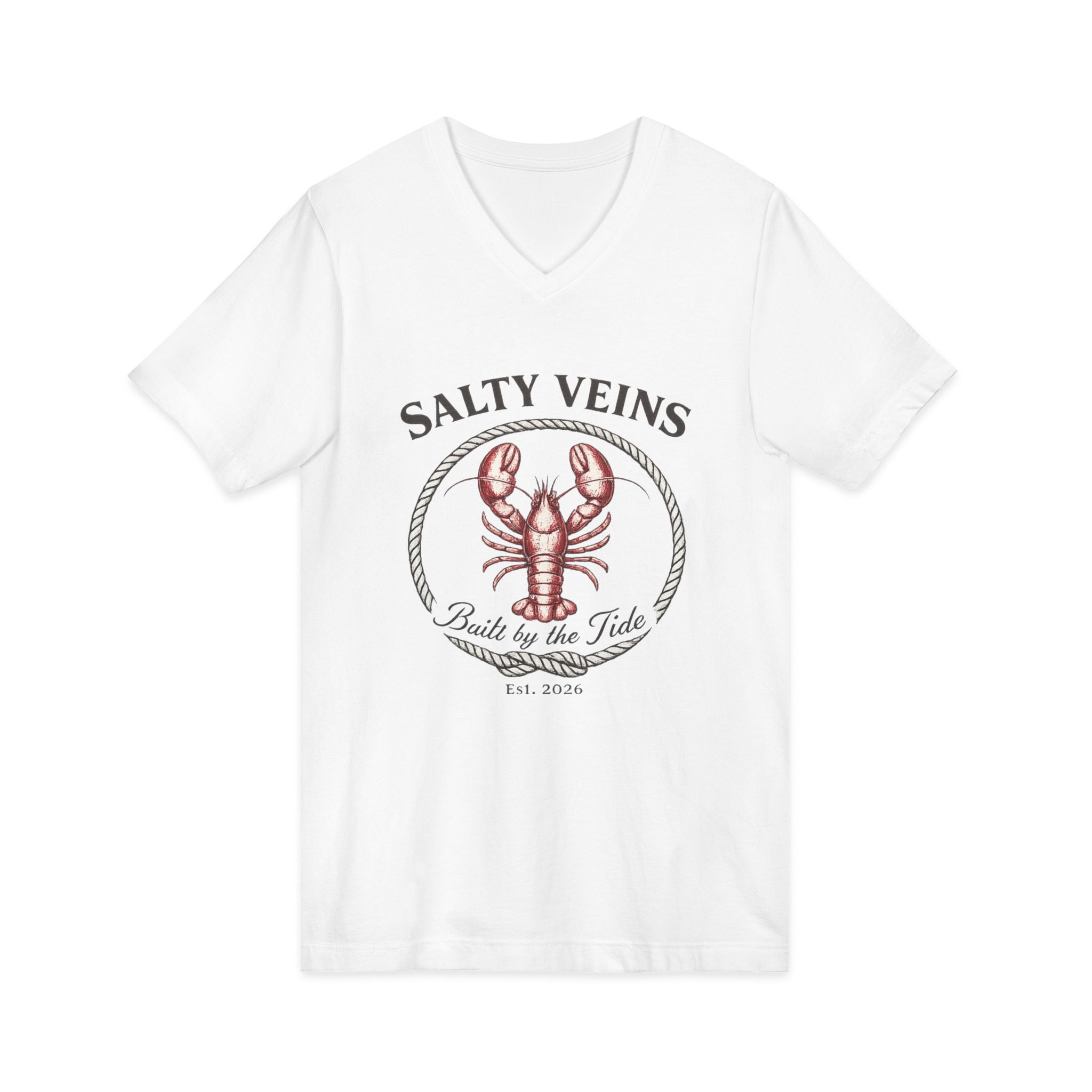 Salty Veins Lobster V-Neck Tee