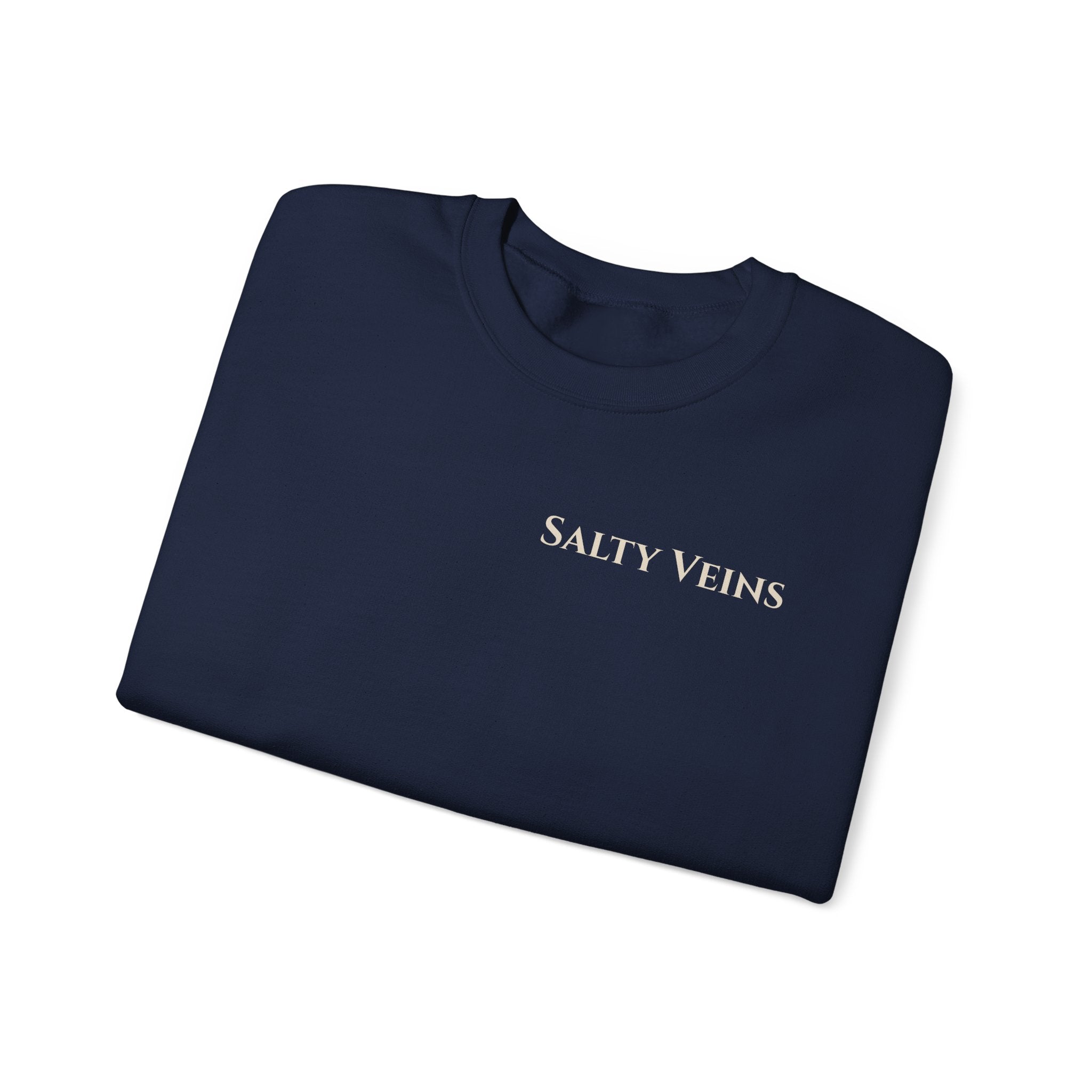 Salty Veins Nautical Skull Crewneck Sweatshirt — 'Built for the Sea'