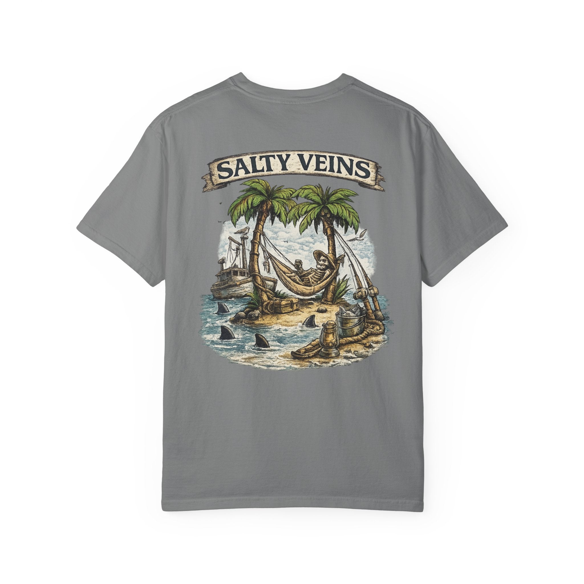 Salty Veins Beach Scene Tee