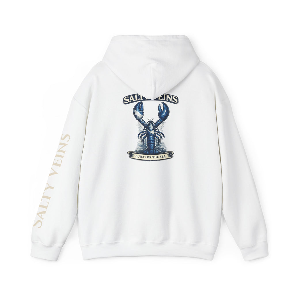 Salty Veins Lobster Crest Hoodie — Salty Veins Nautical Pullover