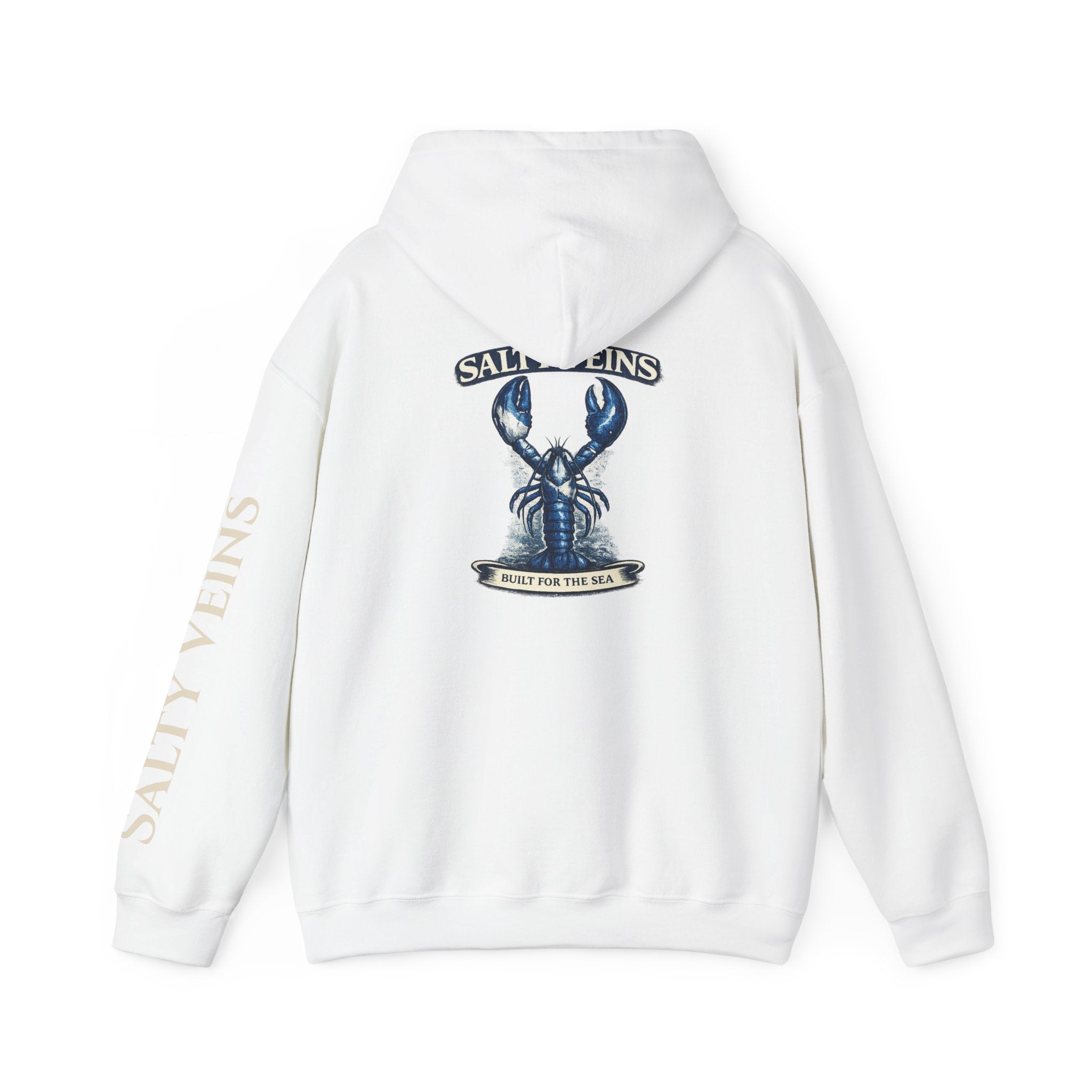 Salty Veins Lobster Crest Hoodie — Salty Veins Nautical Pullover
