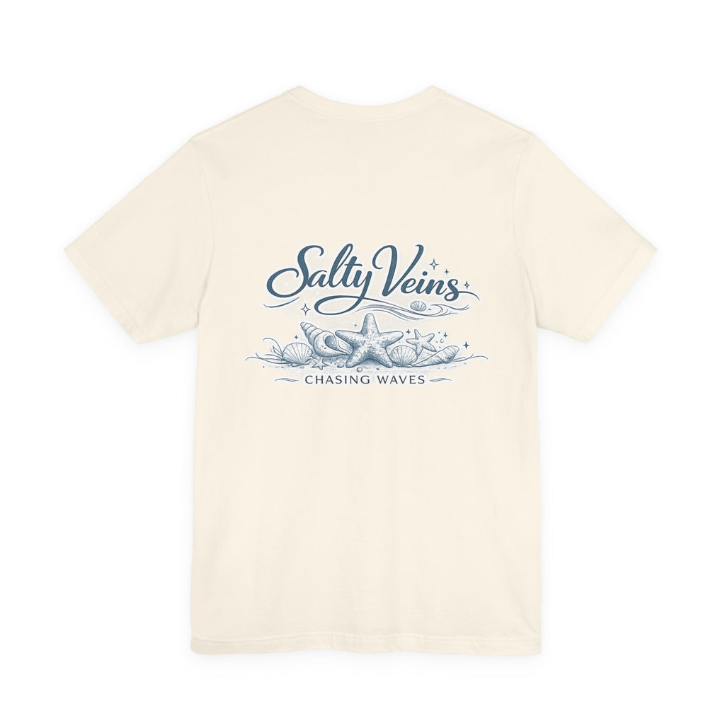 Salty Veins Beach Tee — Surf Graphic Short Sleeve Tee
